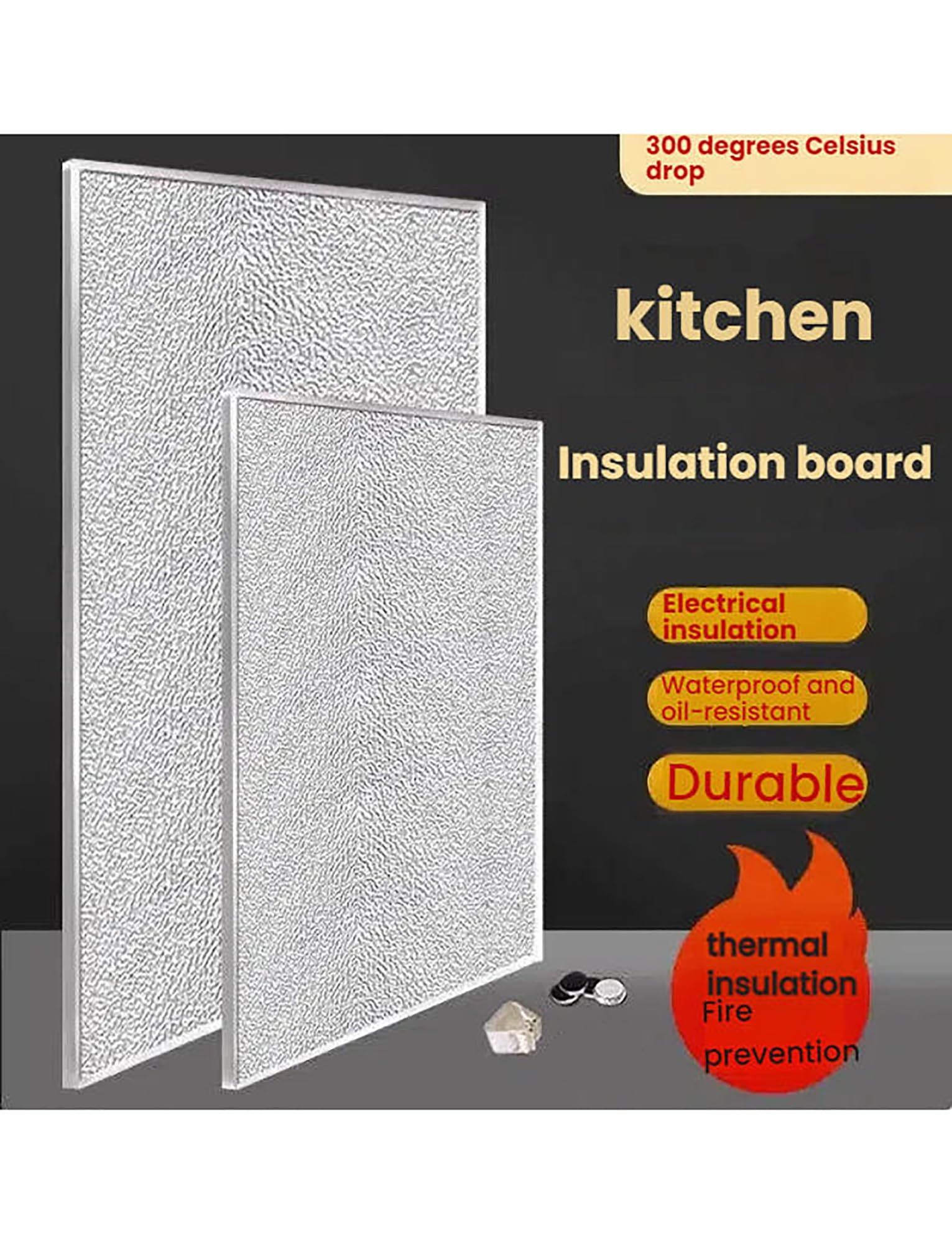 Panneau d'isolation thermique ignifuge pour appareils de cuisine