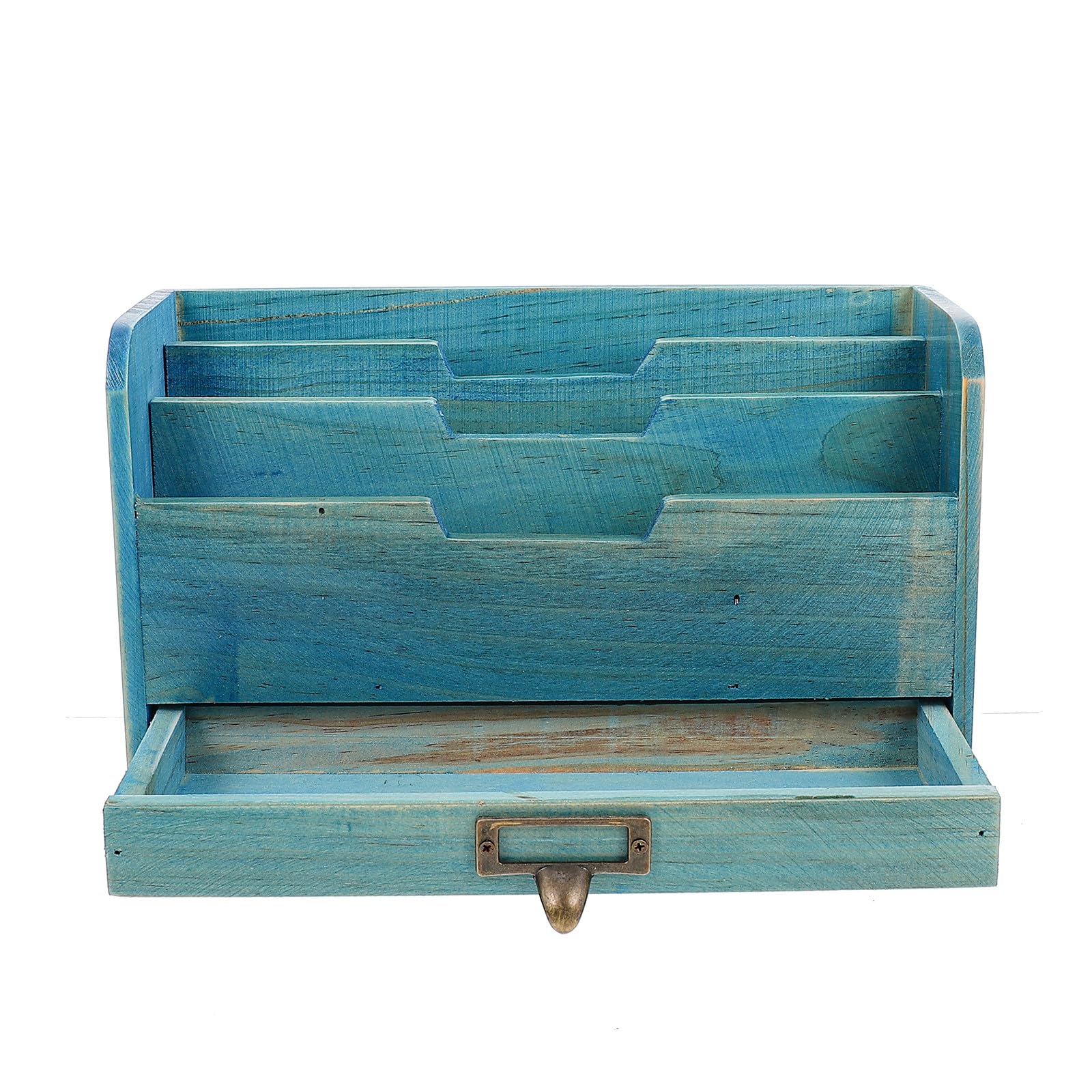 Boîte de rangement en bois compacte pour bureau et maison - Organisateur d'effets personnels