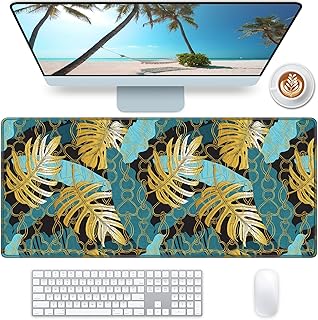 Gaming Mouse Pad,Qomolama Large Mouse Pad(35.4×15.7in) Extended Desk Pad,Mouse and Keyboard Pad,Mousepad with Stitched Edges,Non-Slip Mouse Mat,Waterproof Mouse Pads for Home Office Gaming Working