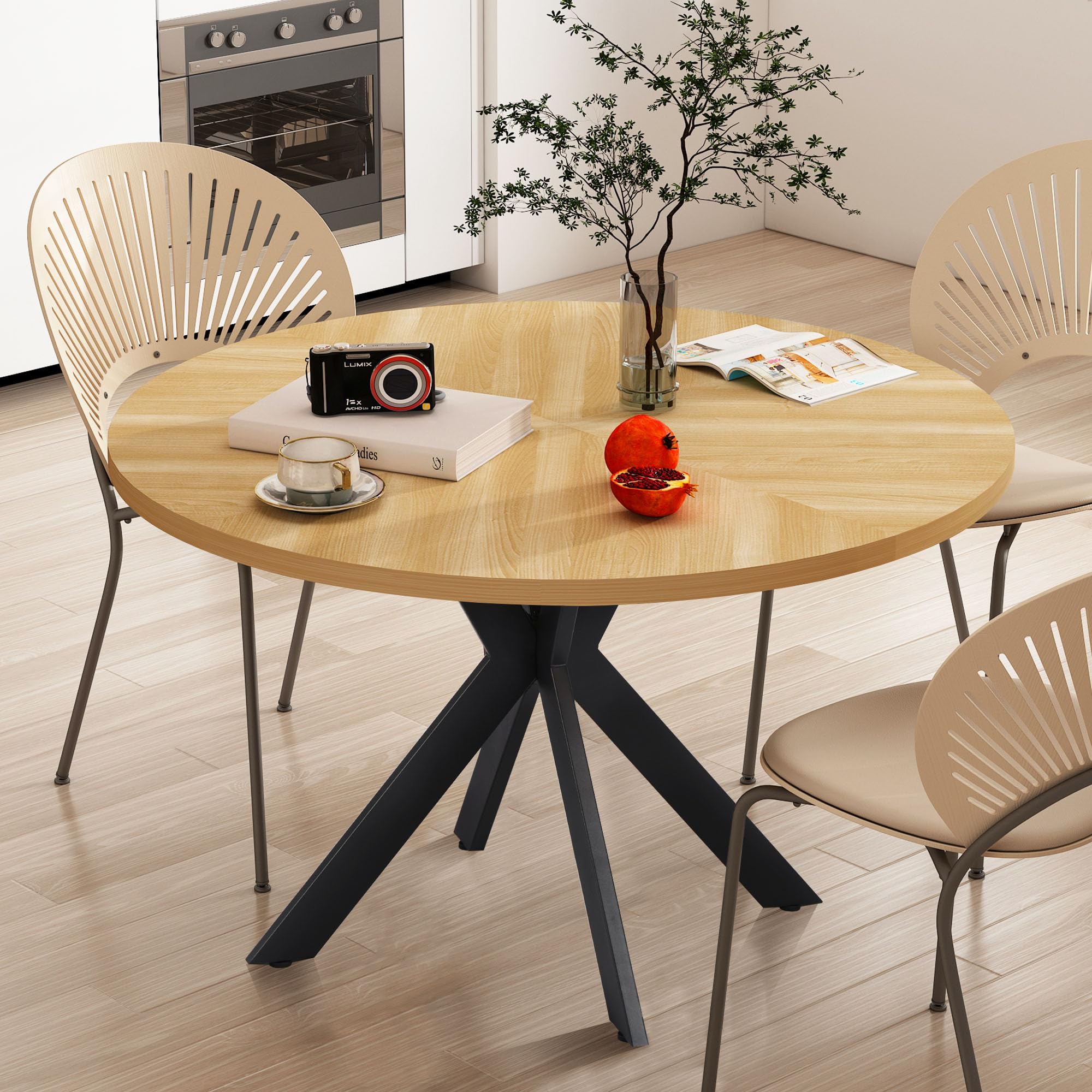 Amazon.com - FurSch Round Dining Table for 6 People,47.24