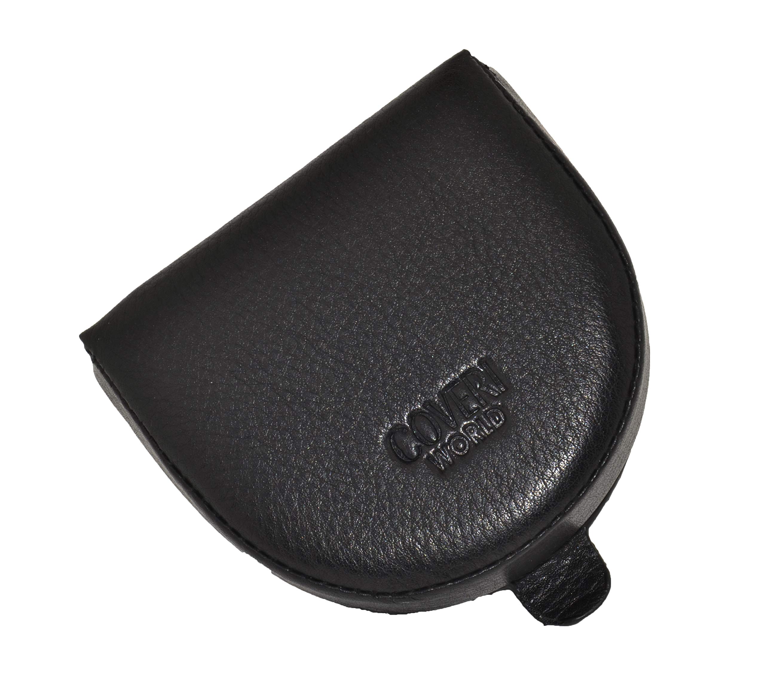 Coveri, Porte-Monnaie à Talon, Porte-Euros, pour Homme, Cuir véritable Noir -