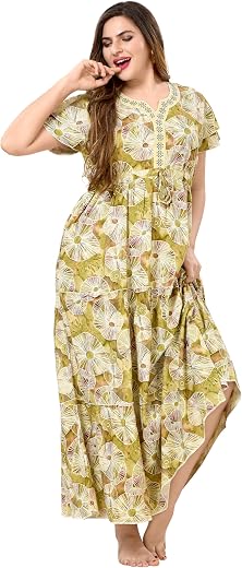 Soulemo Women Premium Rayon Dancing Queen Nighty 1801