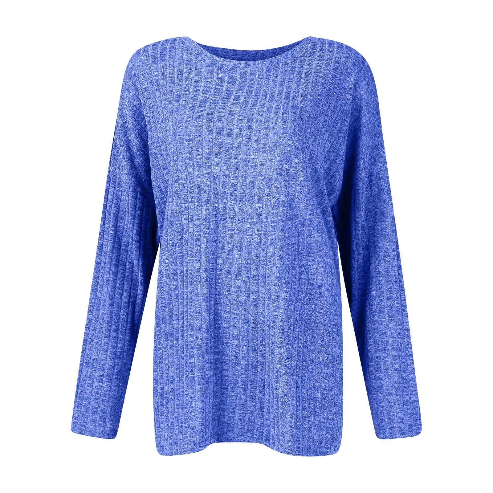 Singular-Point Strickpullover Damen Rundhals Langen Ärmeln Pullover Elegant Strickpulli Lässig Winterpullover Einfarbig Pulli Oberteile Sweater