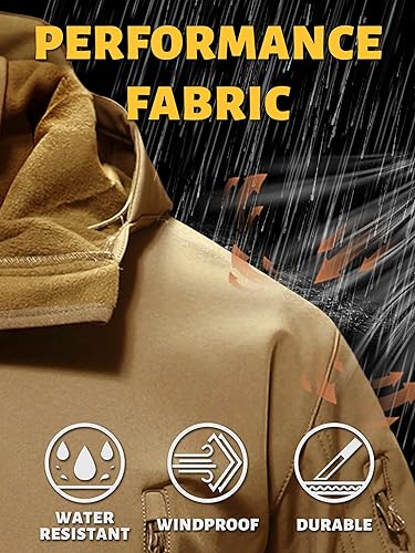Vista 2 de Tacvasen - Chaqueta militar de operaciones especiales con forro suave, para hombre