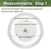 Vista 2 de Placa giratoria de vidrio para microondas de 13.5 pulgadas compatible con 5304509621 Frigidaire placa de microondas WB39X10032 GE reemplazo de placa