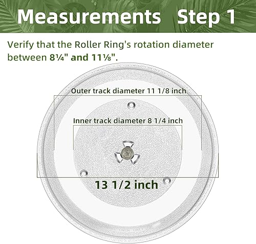 Miniatura 2 de Placa giratoria de vidrio para microondas de 13.5 pulgadas compatible con 5304509621 Frigidaire placa de microondas WB39X10032 GE reemplazo de placa
