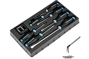 8-Piece Multifunctional Magnetic Screwdriver Bits Kit With Storage Tray