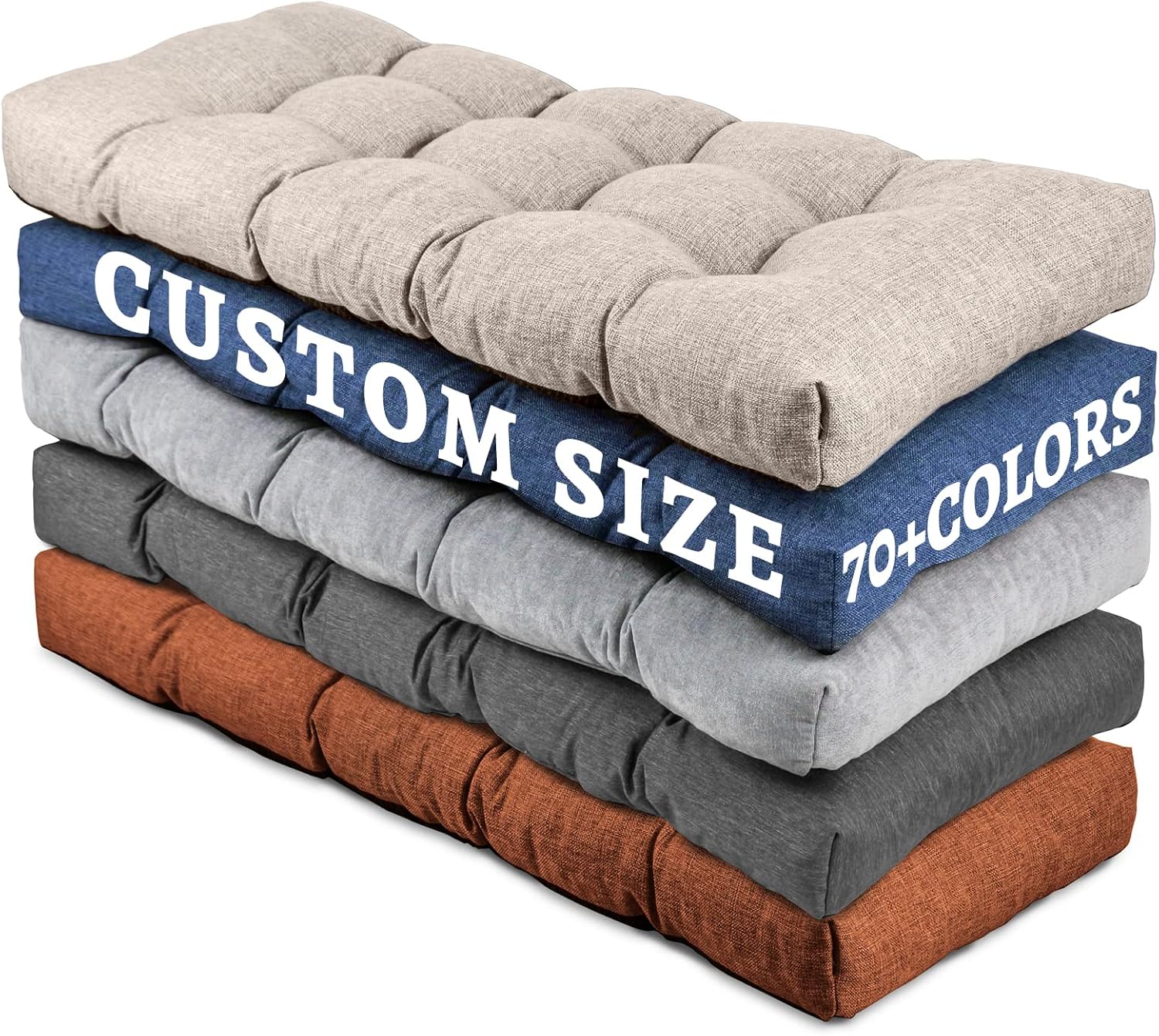 Custom Indoor Bench Cushions, NonSlip Tufted Swing seat Cushions