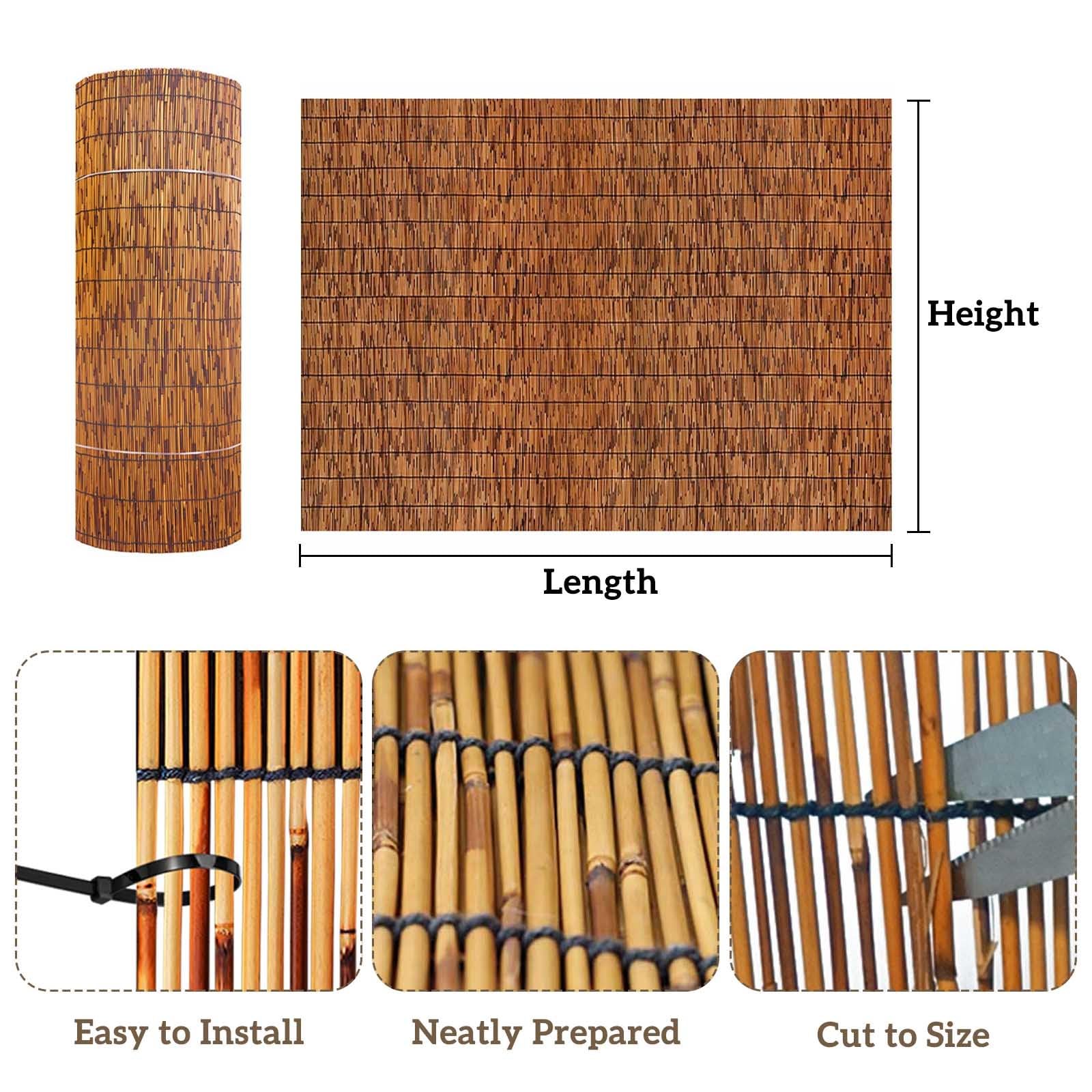 Amazon.de: Bambuszaunrollen Balkon Bambus-Sichtschutz Schilfrohrmatte Natur  Schilfzaun Sichtschutzmatte Robust/Wetterfest/Privat 60x120 100x400 150x600  80x250 130x800 160x950 170x700cm Fr Auen/Garten/Pool/Dach