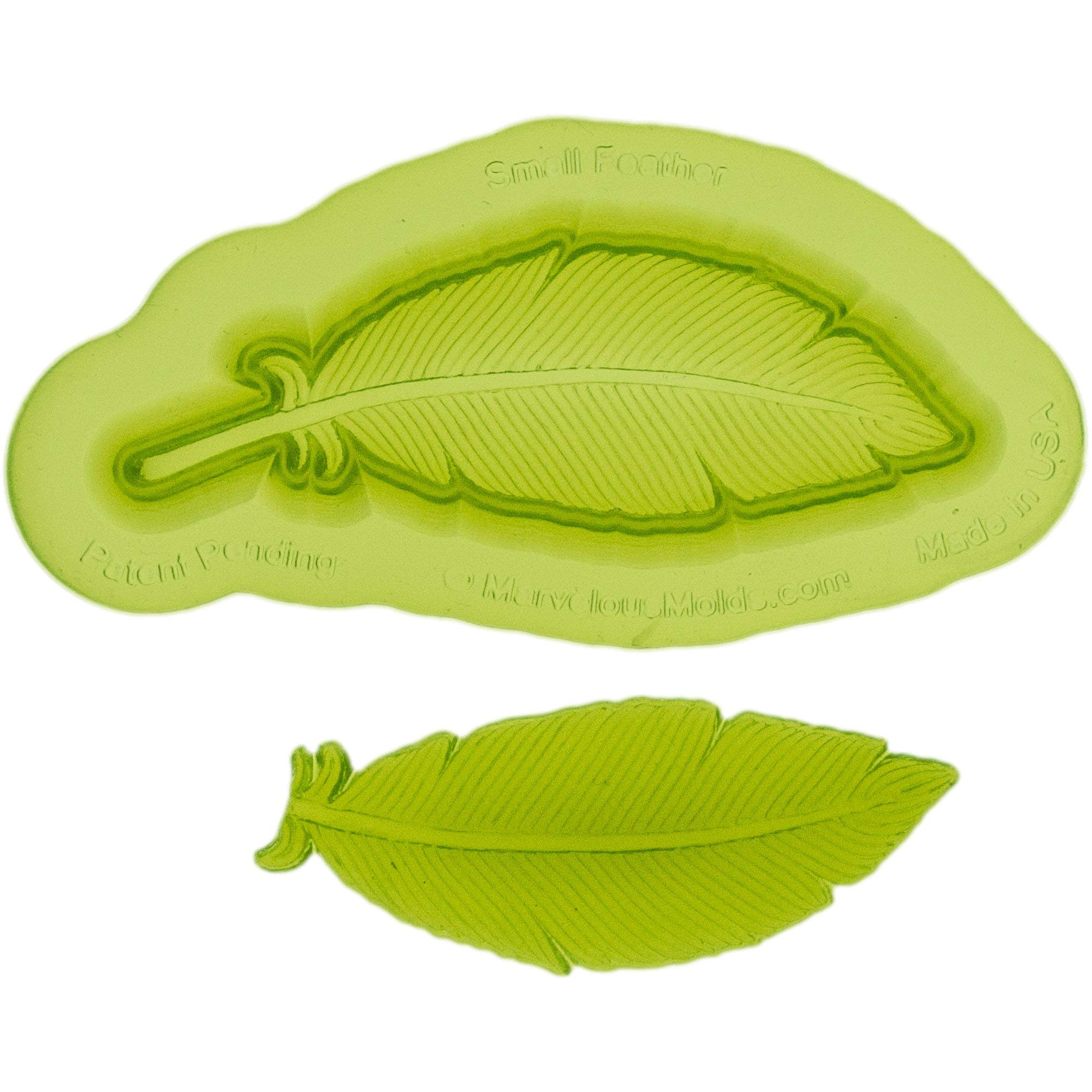 Marvelous Molds Small Feather Silicone Mold | Cake Decorating with Fondant Gum Paste Icing