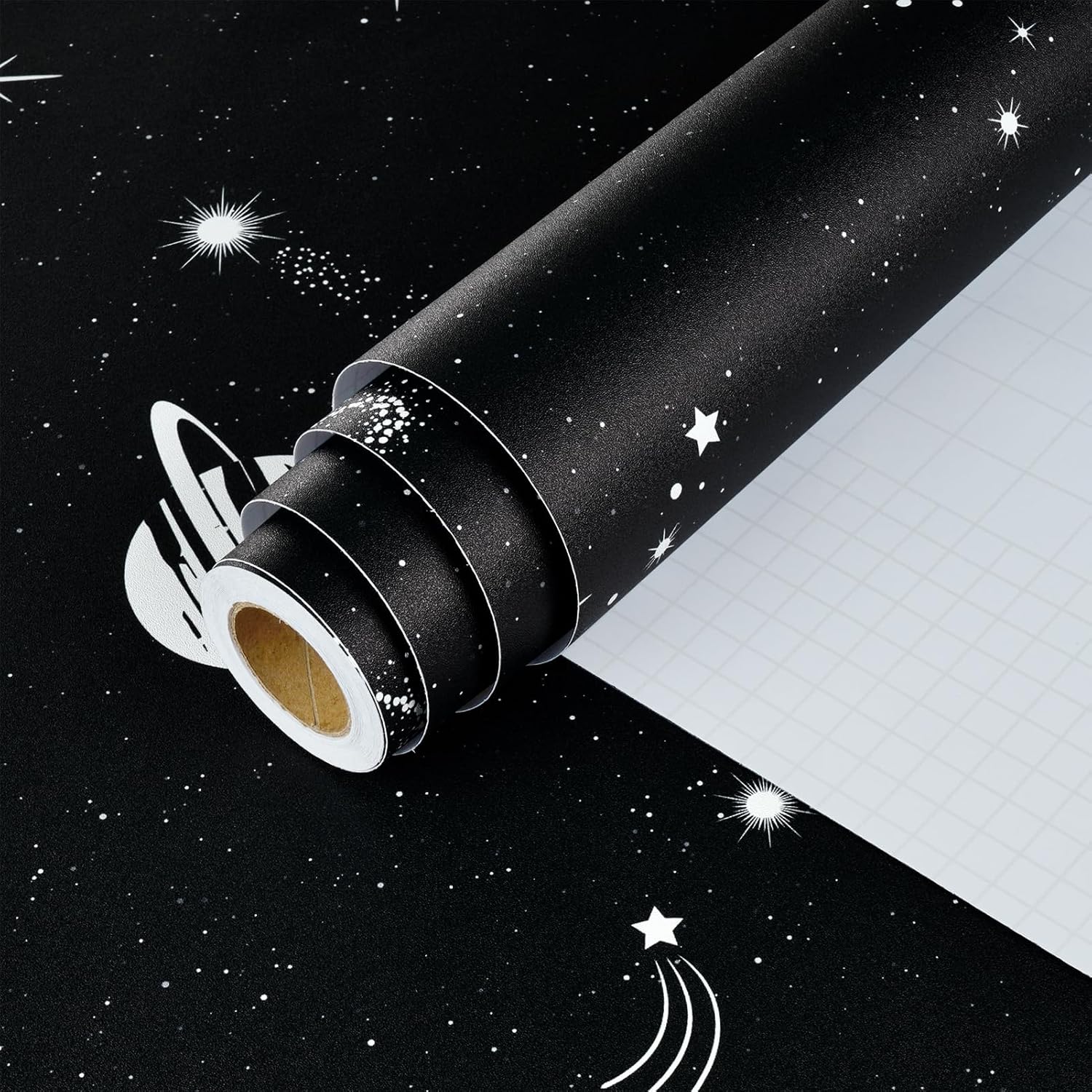 Galaxy Wallpaper Peel and Stick Gothic Wallpaper for Teen Bedroom Bathroom Constellation Wall Self Adhesive Removable Contact Paper for Cabinets Planet Stars Outer Space Themed Wall Paper