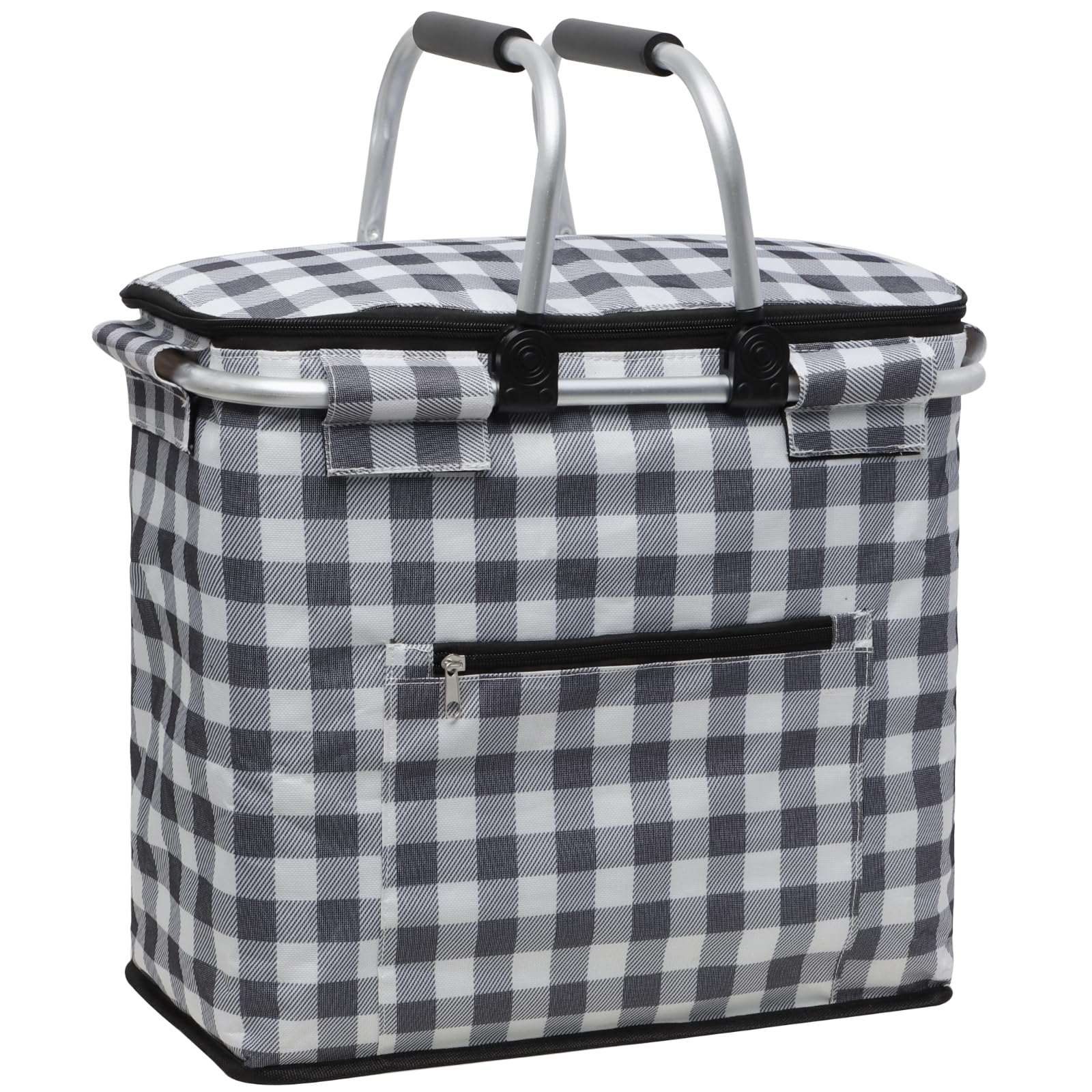California Picnic Basket Set For 4 - Complete With Plates, Cutlery, Glasses, Blanket & More