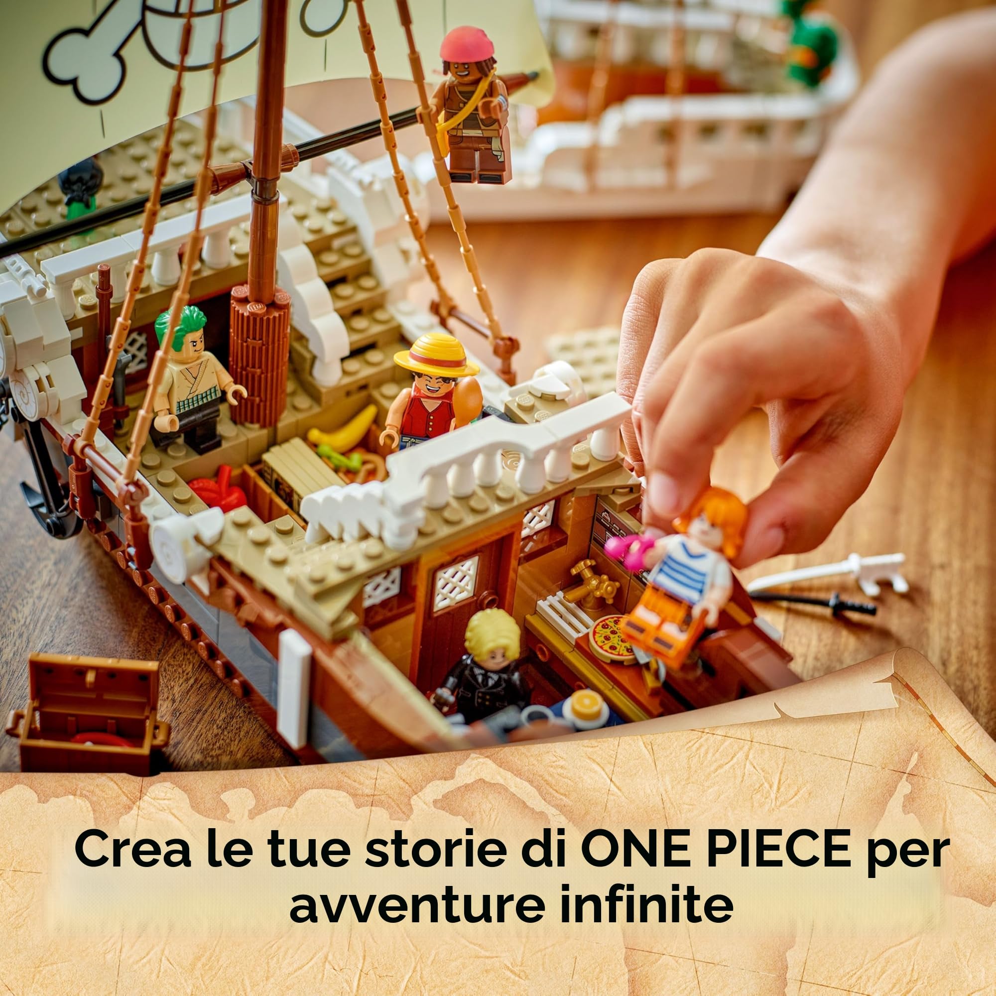 LEGO One Piece Nave 75639 – La nave pirata Flying Lamb One Piece LEGO Set, novità 2025 (con piastrella stampata)