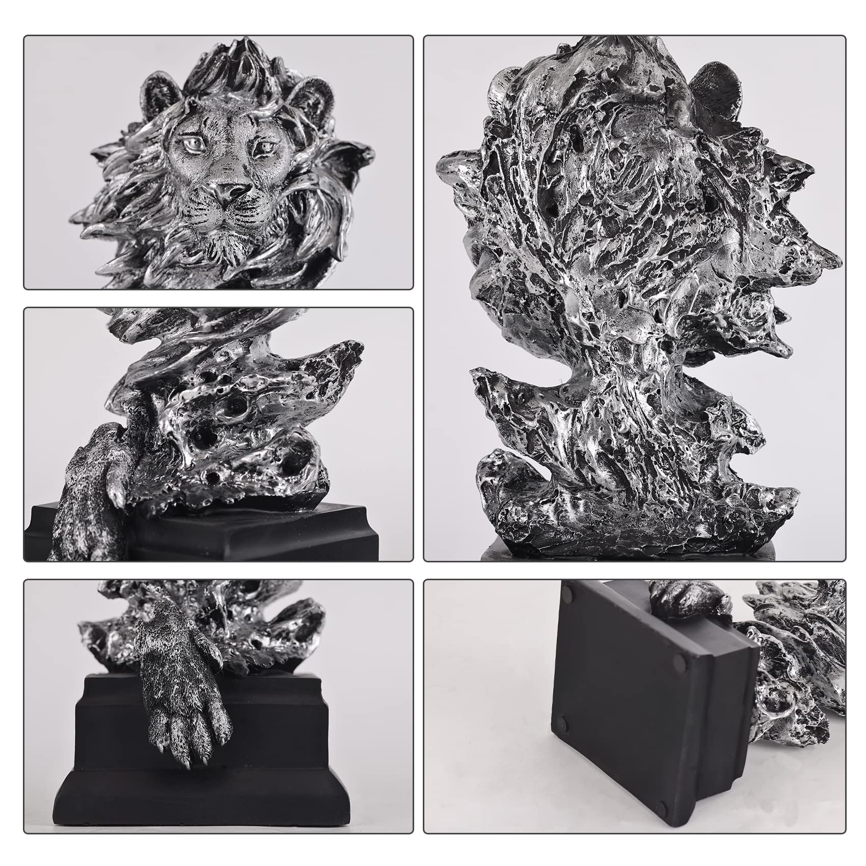 Amazon.co.jp: 凛とした樹脂ライオンの像 動物の王 家、オフィス、書斎