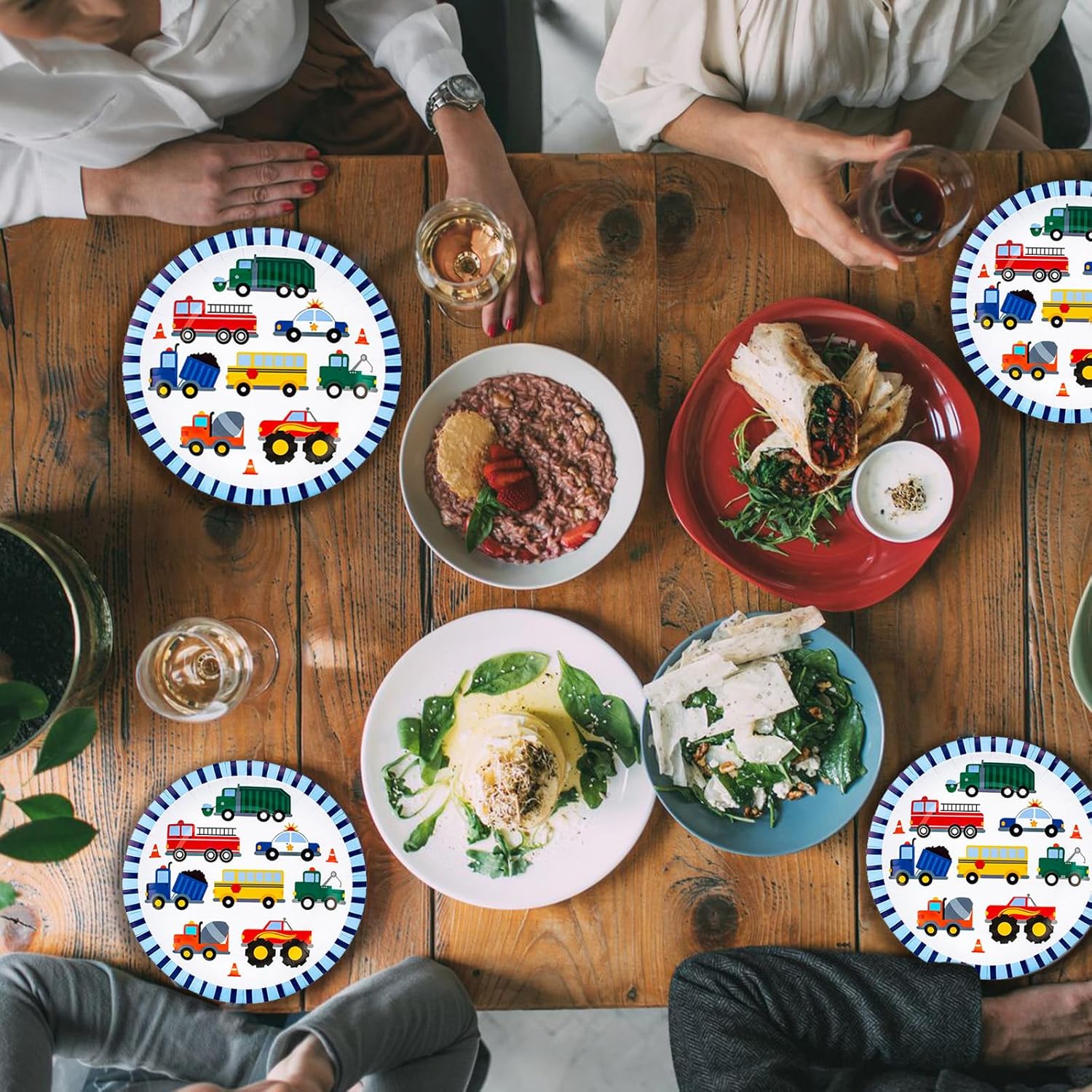 Transportation Birthday Decorations Trucks Party Plates Tablecloth And Napkins Vehicles Traffic Cars Transport Party Tableware Construction Party Supplies for Kids Boys | Serves 20 Guests - Image 6