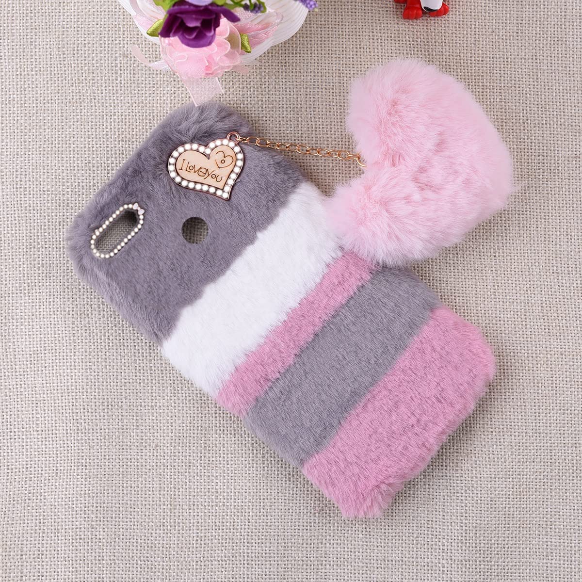 Plush Case per Huawei Mate 9 Custodia in Silicone Fluffy