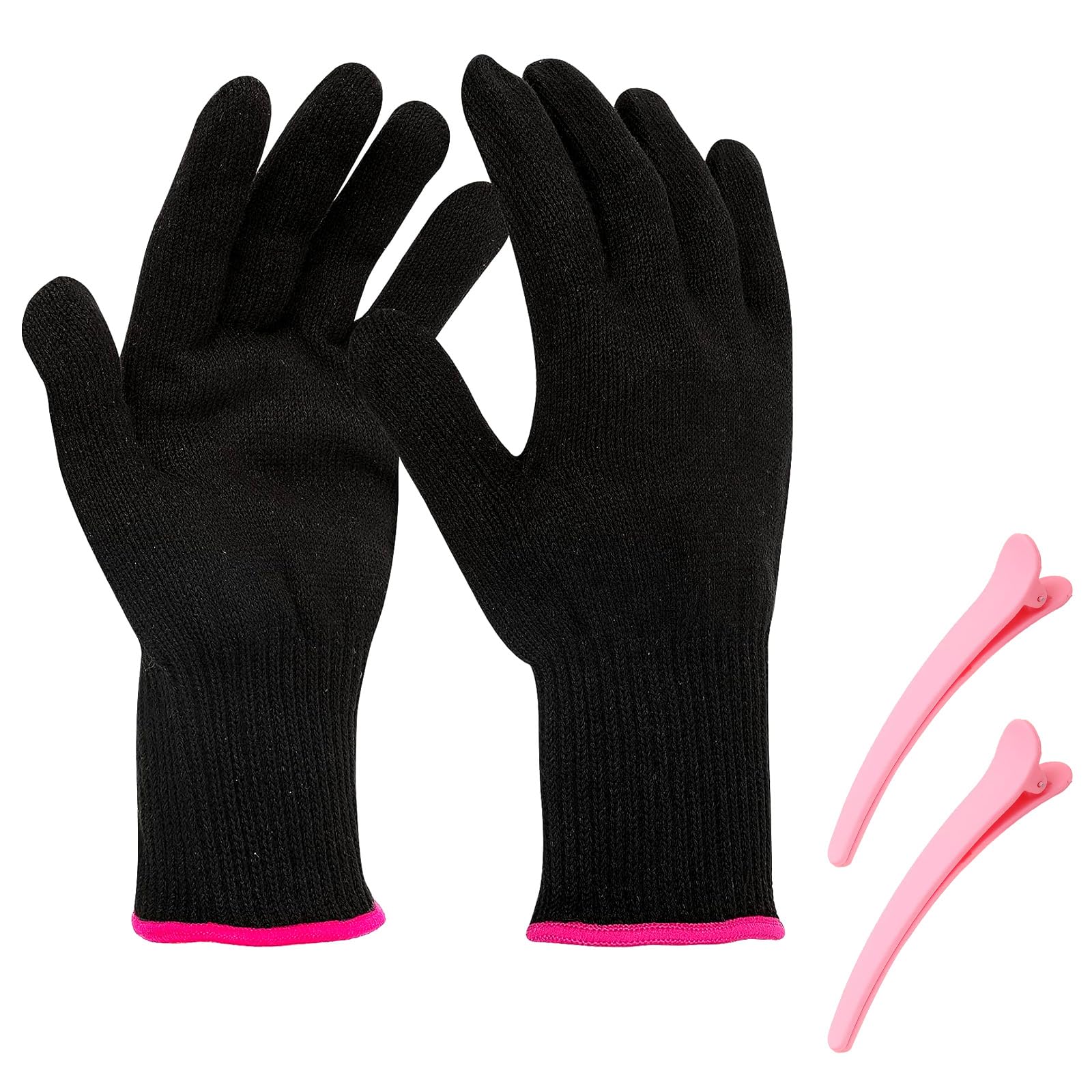 Gants Professionnels Résistants Chaleur Coiffage Fer à Lisseur Boucler Droit Gauche (1 Paire)