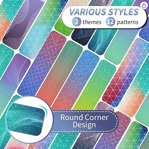 Miniatura 10 de 48 calcomanías sensoriales únicas para artículos de alivio de ansiedad, tiras sensoriales con caja de almacenamiento, 2 tiras sensoriales de