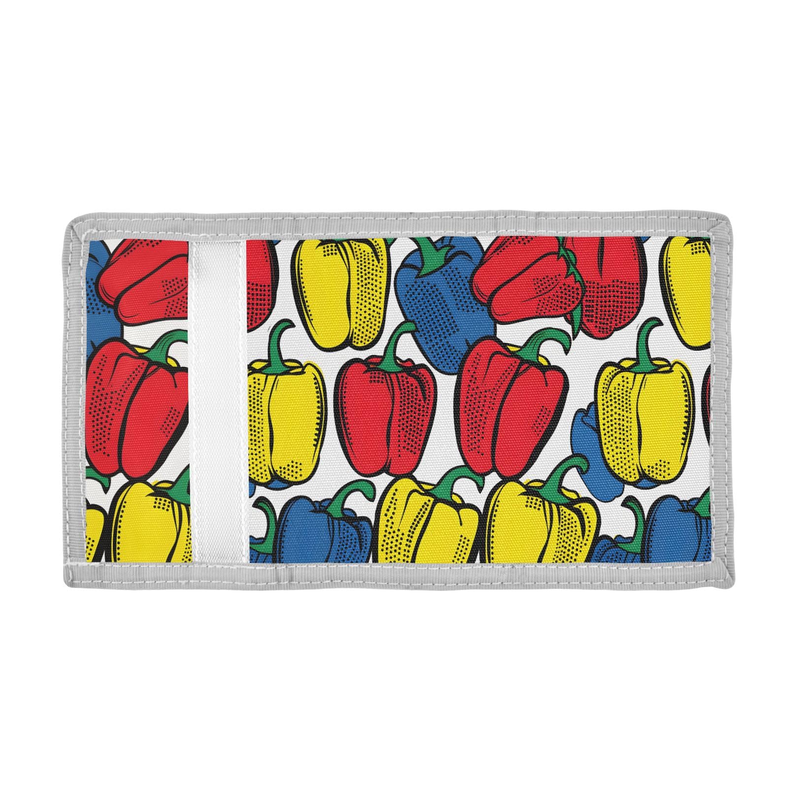 ALAZA Kids Wallets for Boys Girls Toddler Trifold Wallet Children Small Bell Pepper with Zipper Coin Pocket
