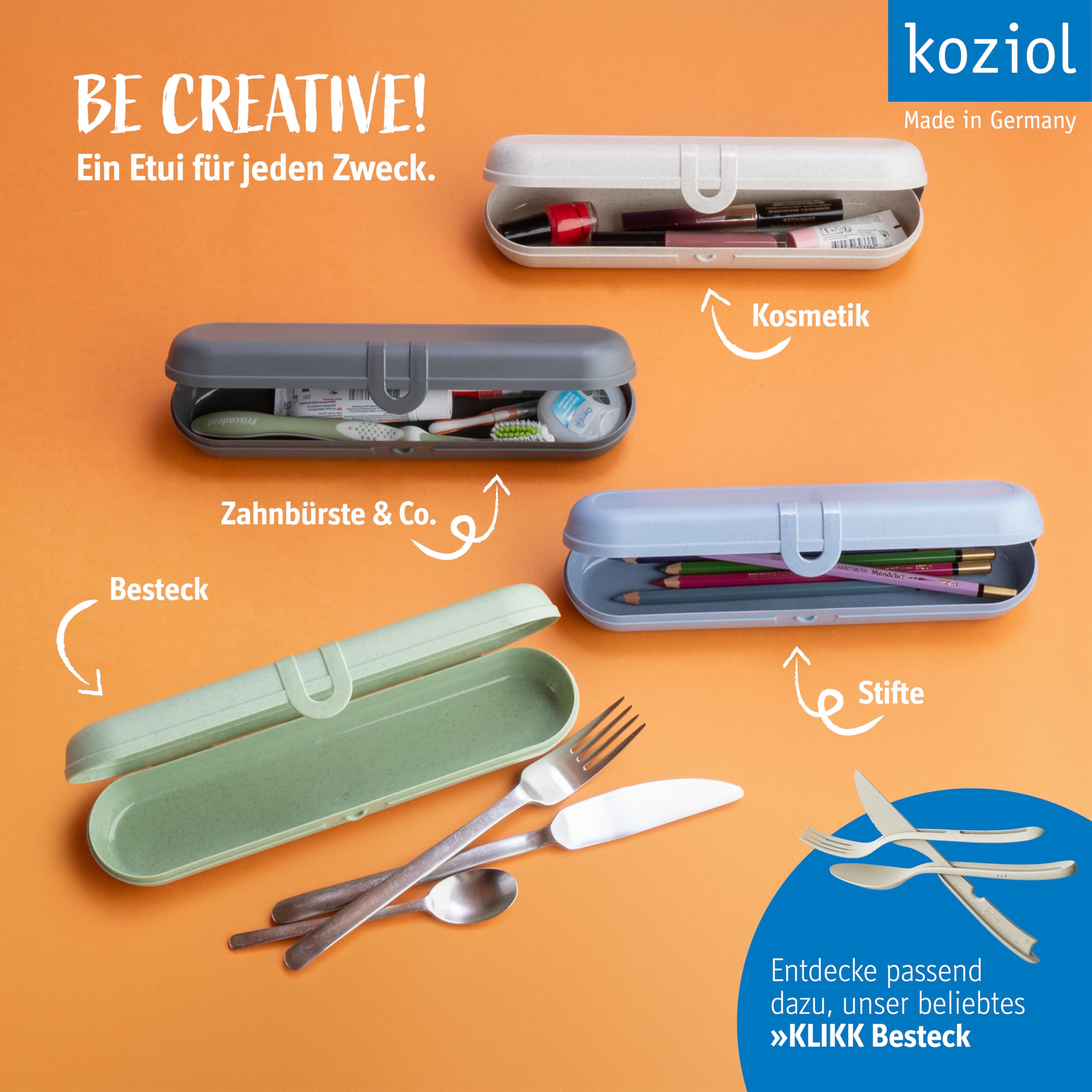 Amazon｜コジオル KLIKK カトラリーケース グリーン KOZIOL コジオル
