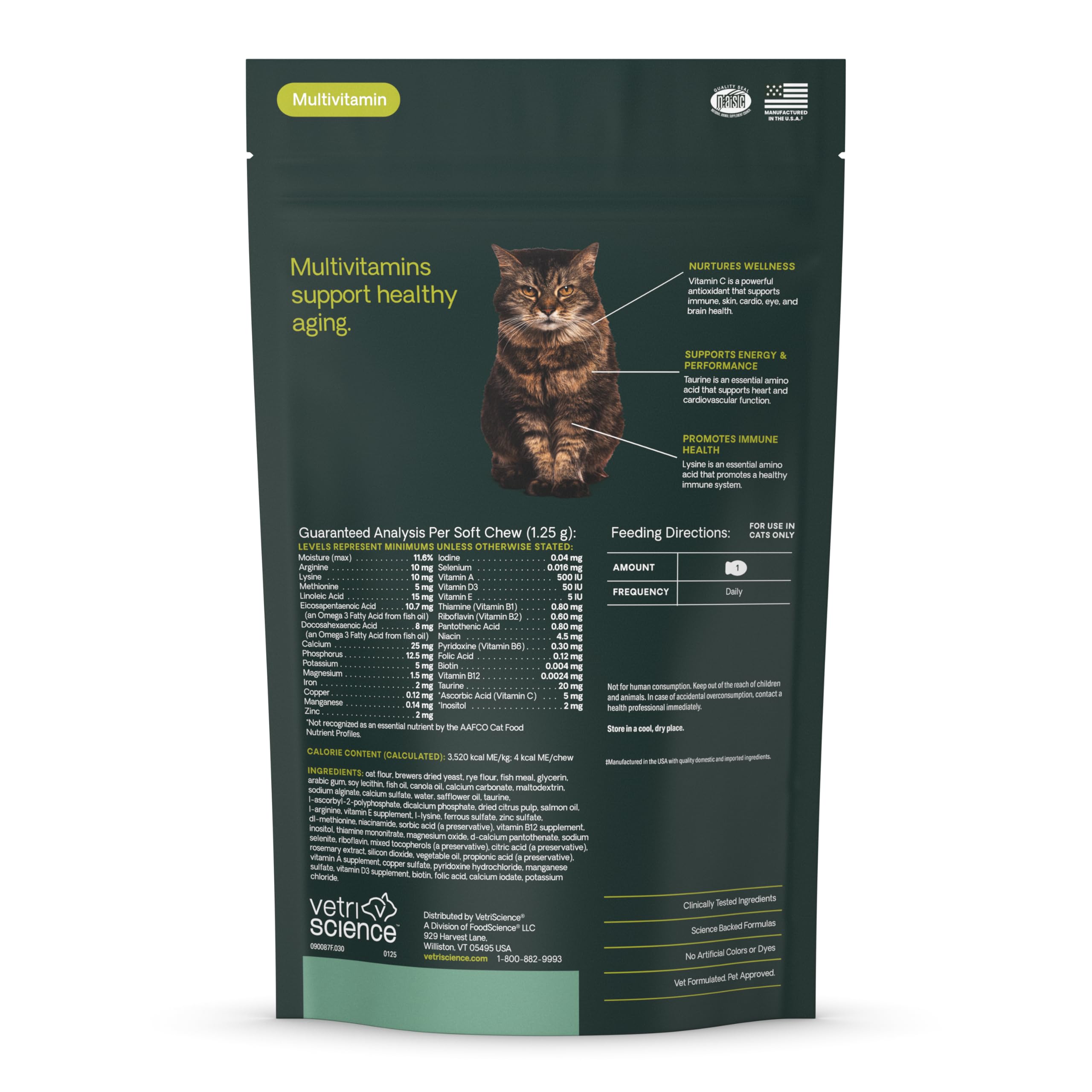 VetriScience Senior 27+ Active Health Chews for Senior Cats, Fish, 30 Count — Amazon image 3