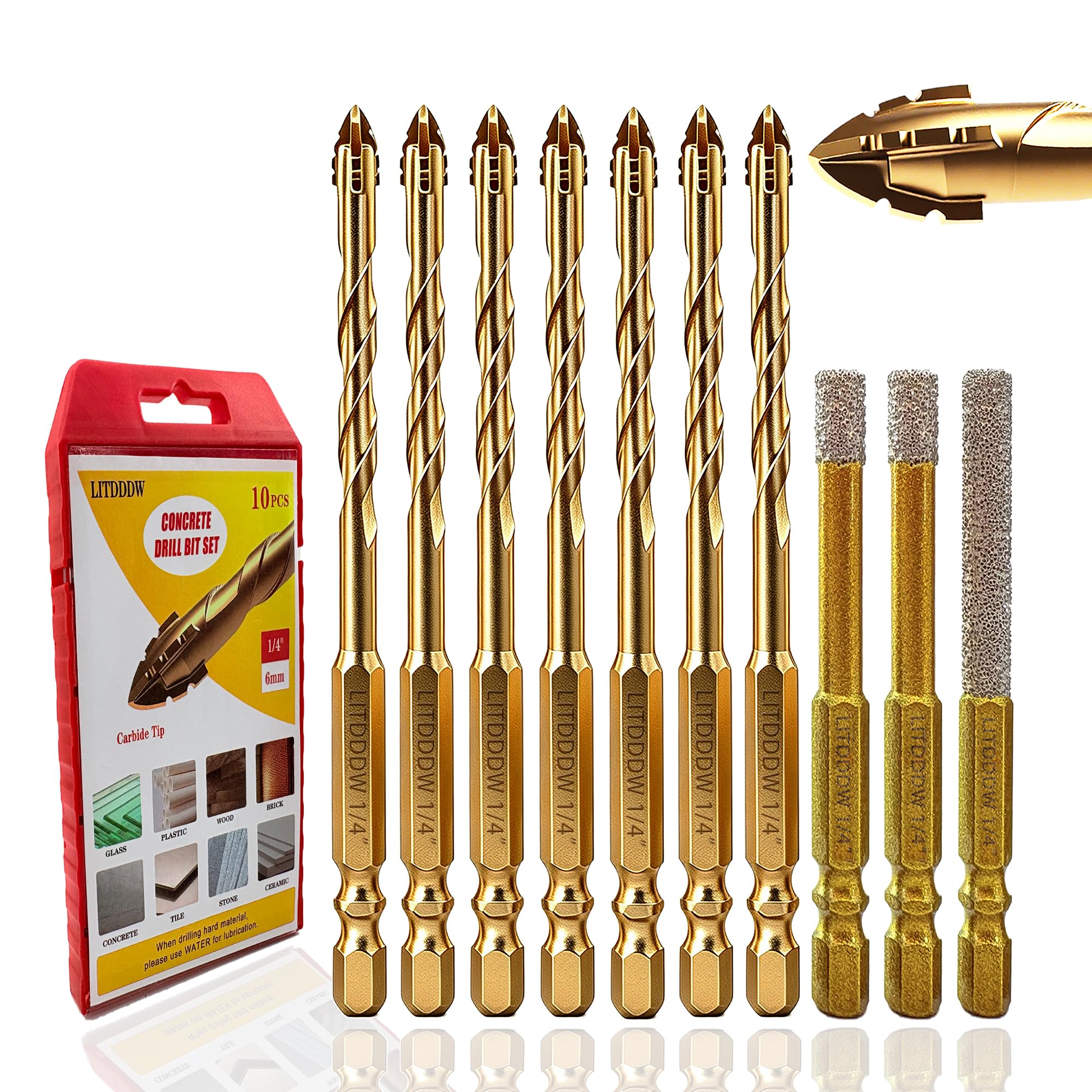 Masonry Drill Bit Set - 10 Piece -1