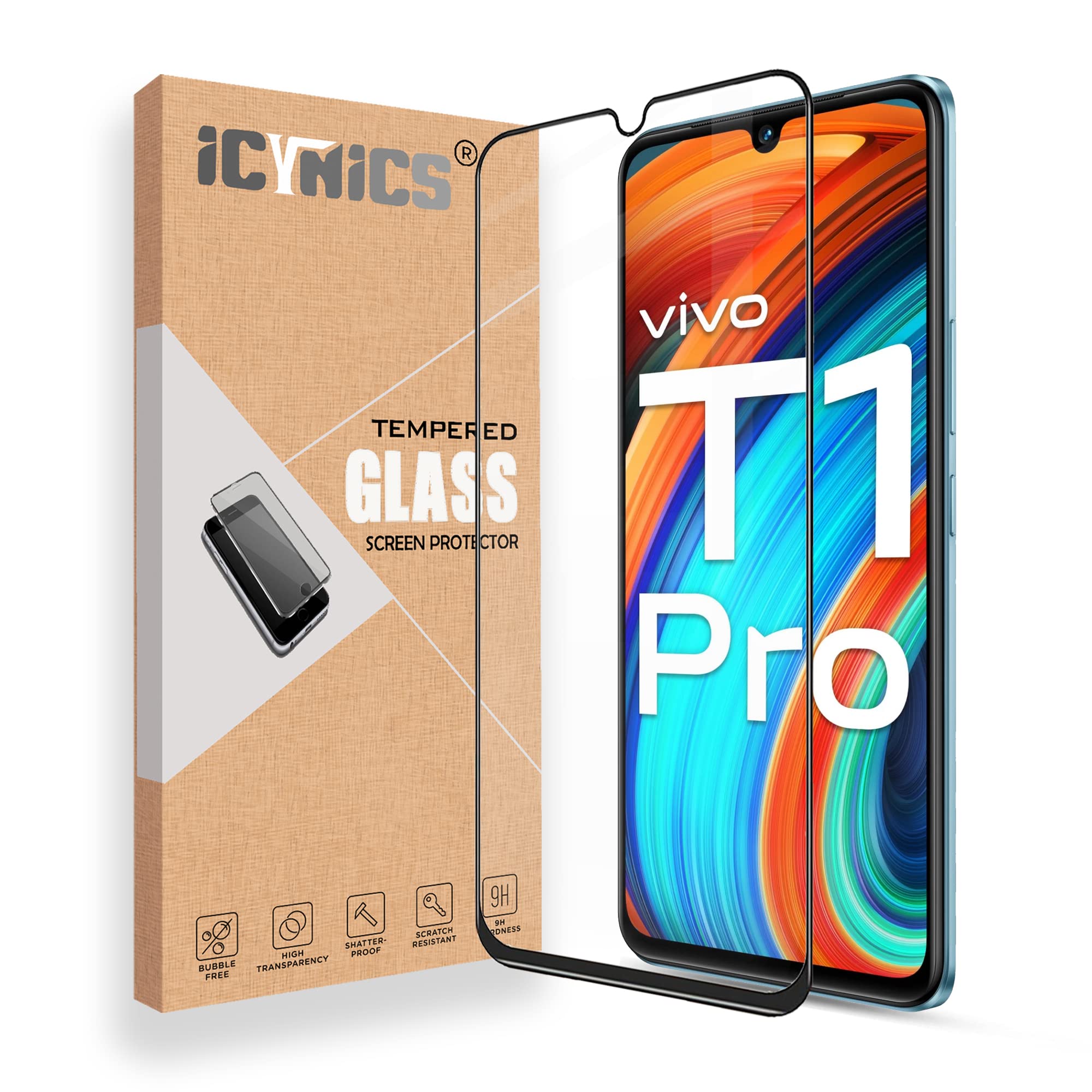 ICYNICS 11D Tempered Glass for Vivo T1 Pro 5G Bubble-Free, HD Clear, Anti-Scratch with Edge to Edge Full Screen Coverage & Easy Installation (Pack of 1) (B0BTW6BRSC) Amazon Price History, Amazon Price Tracker