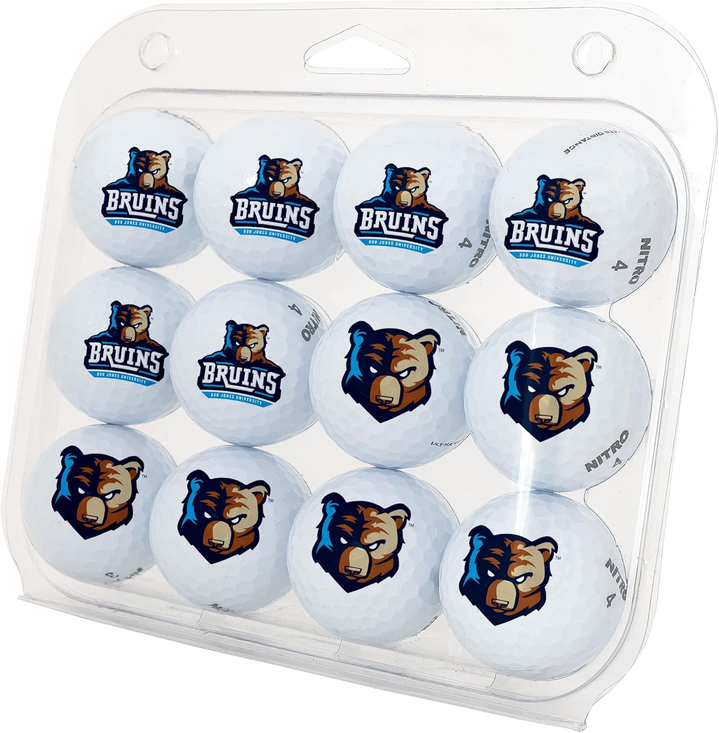 Desert Cactus Bob Jones University Golf Balls 12 Pack – BJU Bruins Full Color Dozen – Officially Licensed Sport Team Accessory