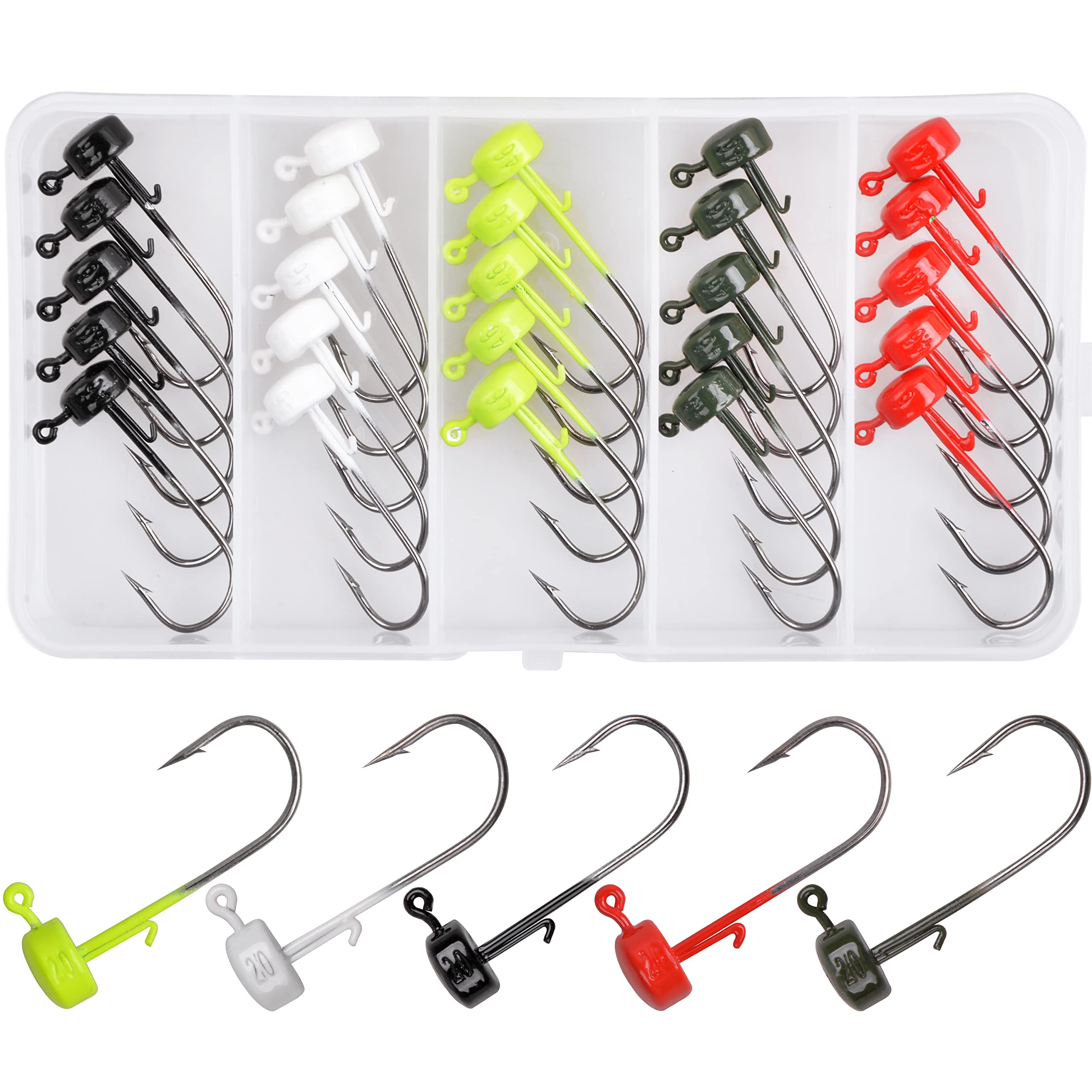 Jig Heads Ned Rig Kit,Finesse Baits Soft Plastic Worms Fising Lure For Bass Stick Swimbait Minnow Crawfish Lures Shroom Ned Jig Head Kit Engañadores De Pesca