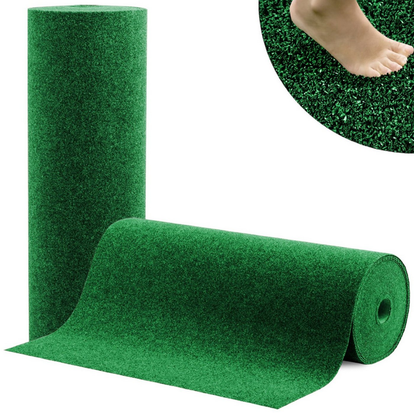 Gazon Synthétique Tapiso Pemba - 2mm Épaisseur - Antidérapant - 400x700cm - Pour Balcon, Terrasse
