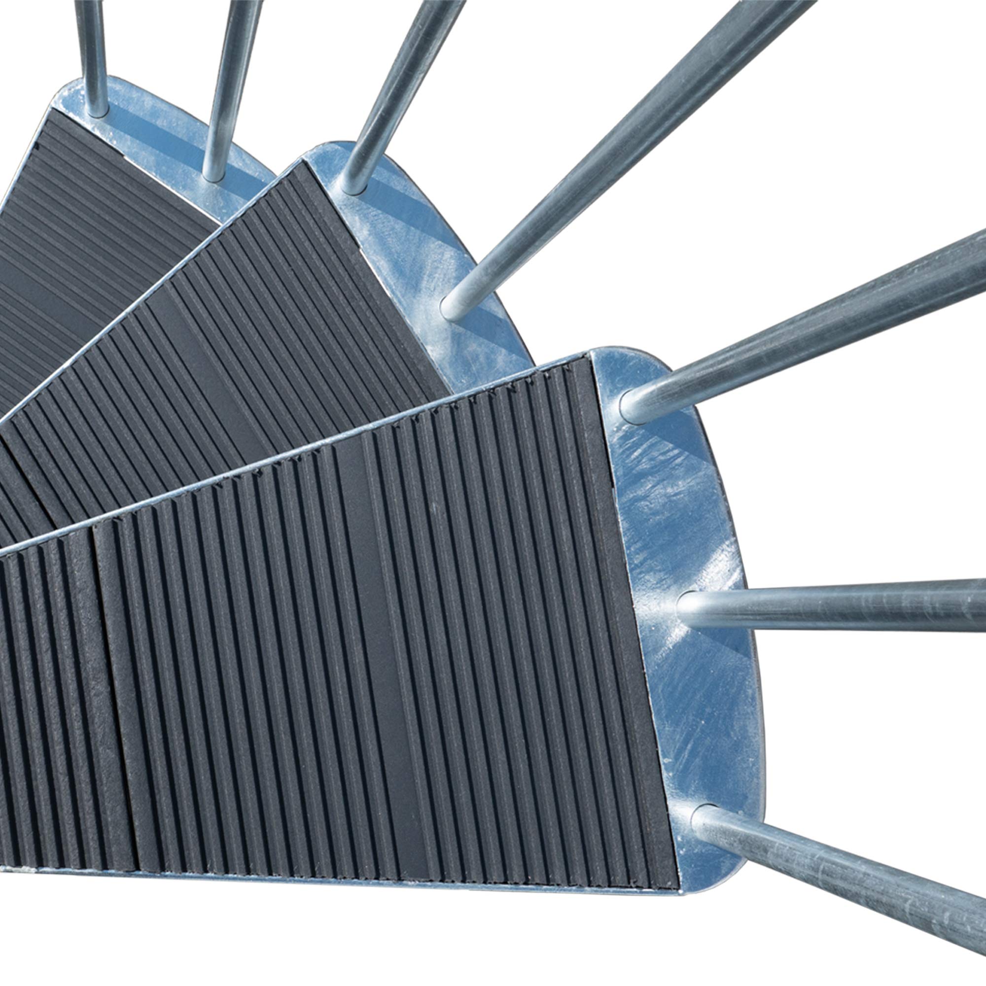 DOLLE Außenspindeltreppe Gardenspin verzinkt Höhe 246-282 cm 11 Trimax® Stufen Durchmesser 125 cm