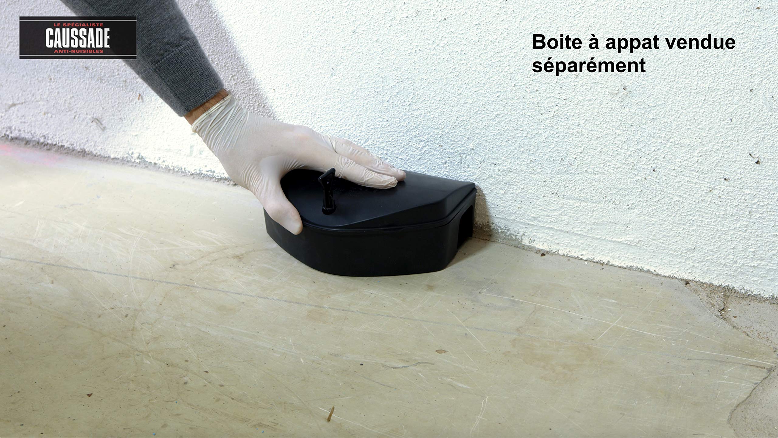 CAUSSADE Raticide Canadien - Anti Rats & Souris - Efficacité Radicale - Lieux très humides – Appâts Blocs - Prêt à l'emploi - Une Ingestion Suffit - Fabriqué en France - 15 Blocs - 300g CARBL300N