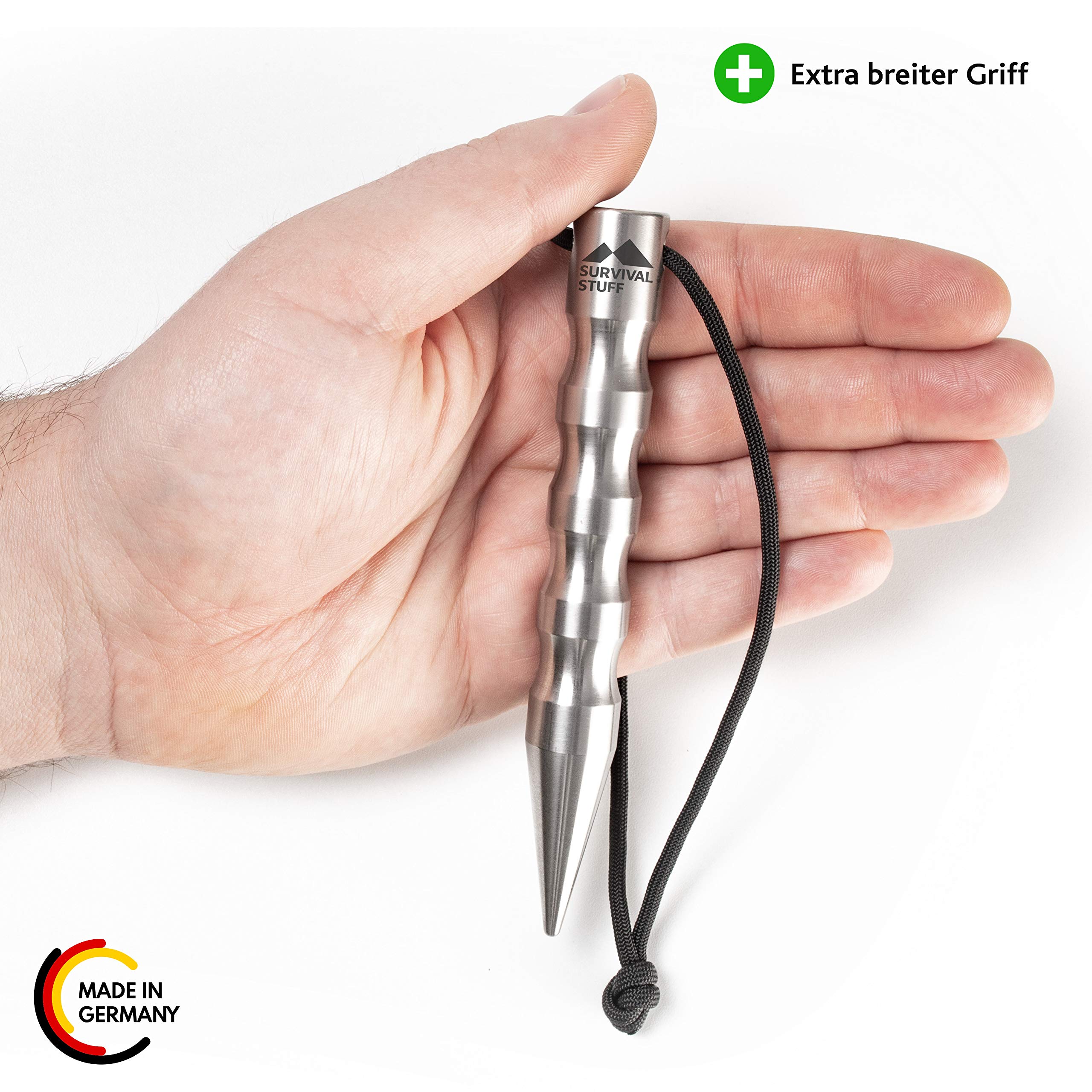 Survival Stuff Kubotan – disponibile in 4 colori – per autodifesa – Amplificatore di pressione con cinturino da polso extra forte per situazioni di emergenza come martello di emergenza, rompivetro e