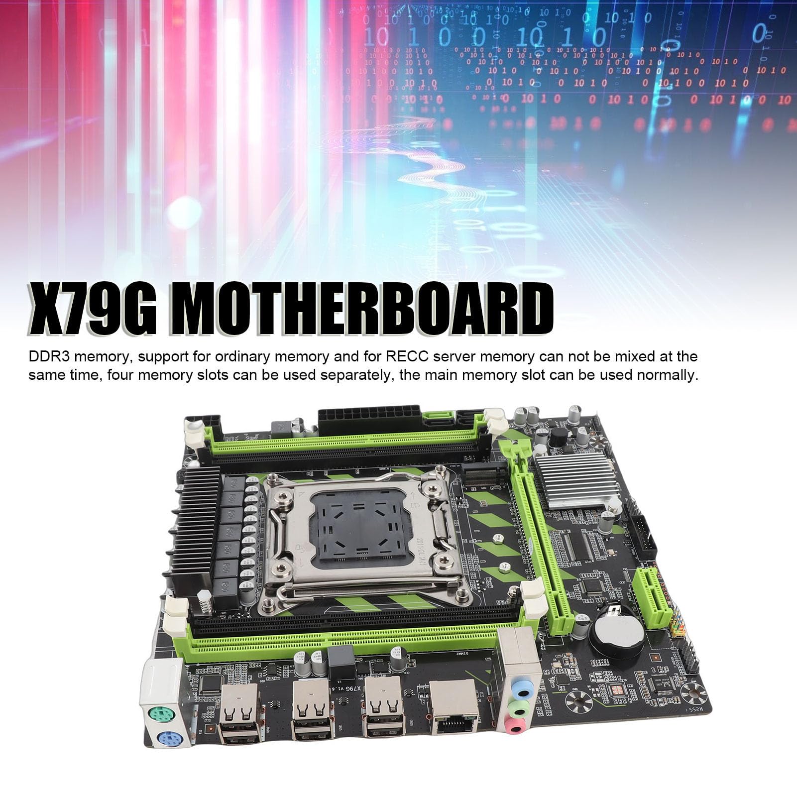 X79G Motherboard DDR3-Speicher M.2 Solid-State-Schnittstelle LGA 2011 DDR3 6xUSB2.0 2xSATA2.0 1xSATA3.0 Gigabit-Netzwerkkarte Vollplatine Festkondensator für den