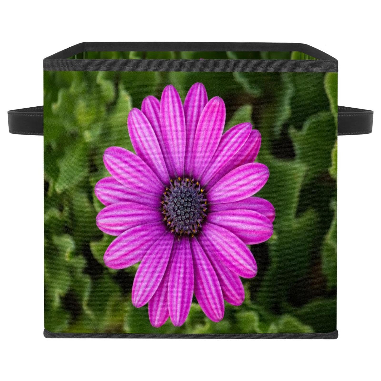 Boîte de rangement en tissu cube pliable avec poignées pour maison
