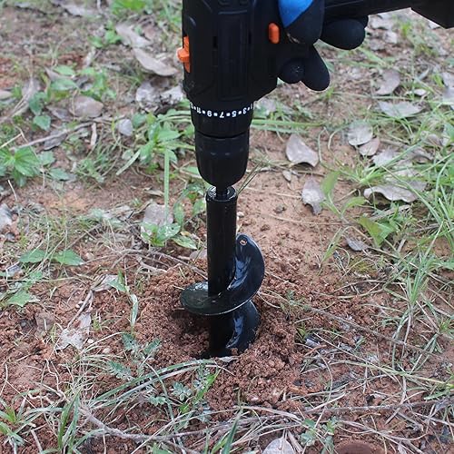Miniatura 5 de Cheerwe Broca de taladro para plantar bulbo de taladro de jardín resistente y taladros para plantas de cama para taladro hexagonal de 38 pulgadas,
