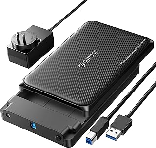 ORICO Hard Drive Enclosure 3.5, Tool Free USB 3.0 External Hard Drive Enclosure for 3.5 2.5 Inch SATA III/II/I SSD HDD Up to 20TB, Support UASP, Trim, with 12V/2A Power Adapter.(DDW35U3)