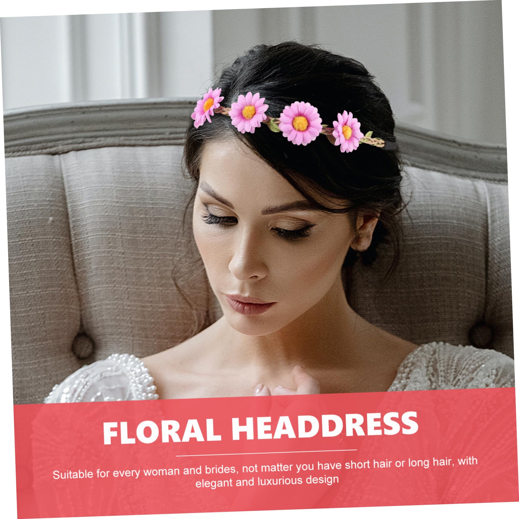 VICASKY 20 Pezzi Fasce con Fiori Girasole Colorati Cerchietti Elastici per Sposa e Feste Accessori Fotografici Eleganti per Matrimonio e Festival