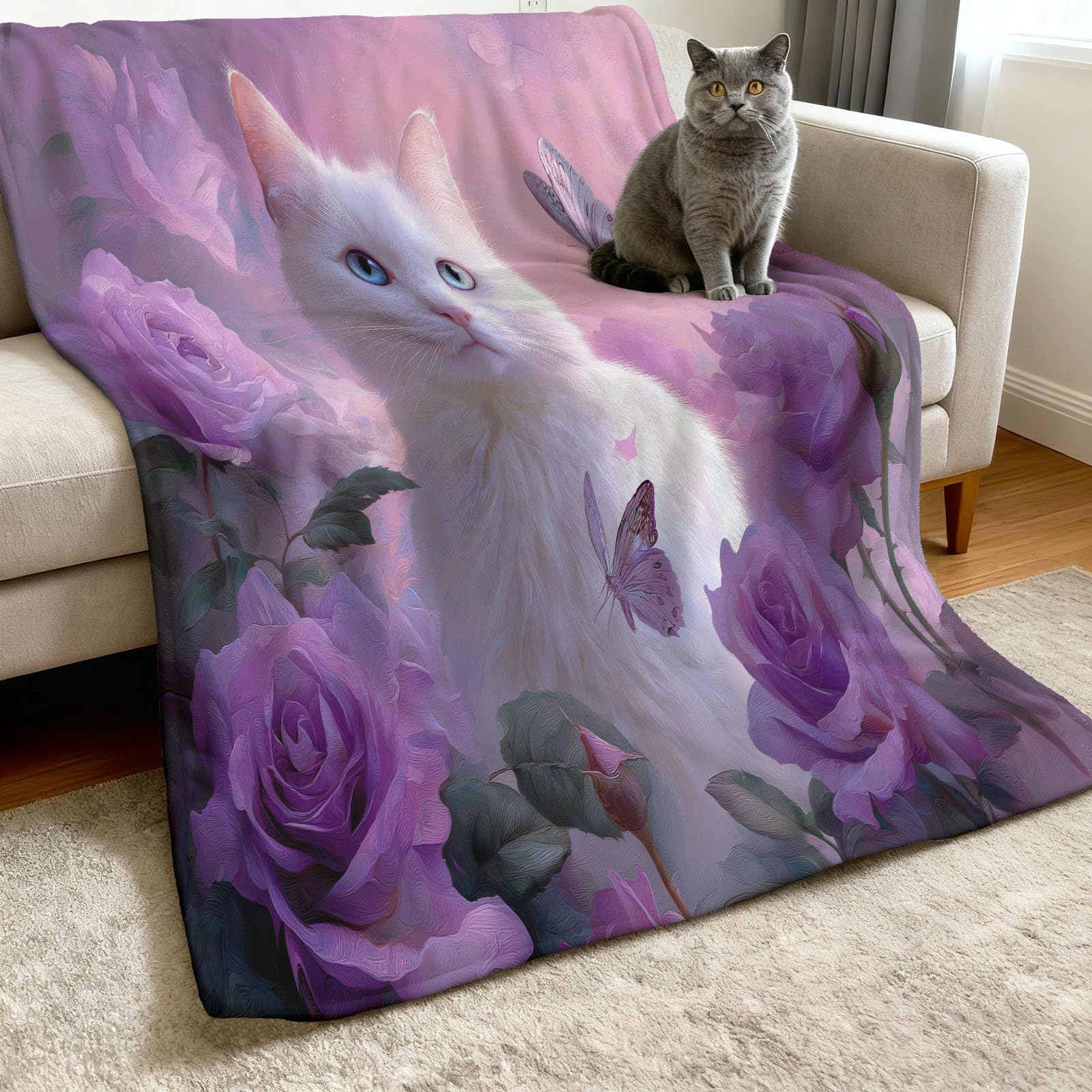 Generisch Manta de forro polar suave de franela de 180 x 200 cm