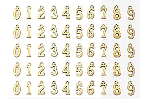 sowaka 50 Pieces 0-9 Number Charms for Bracelets