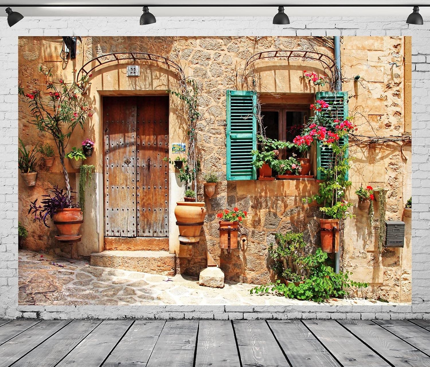 Amazon.com : Loccor 20x10ft Fabric Italy Street Backdrop Tuscany ...