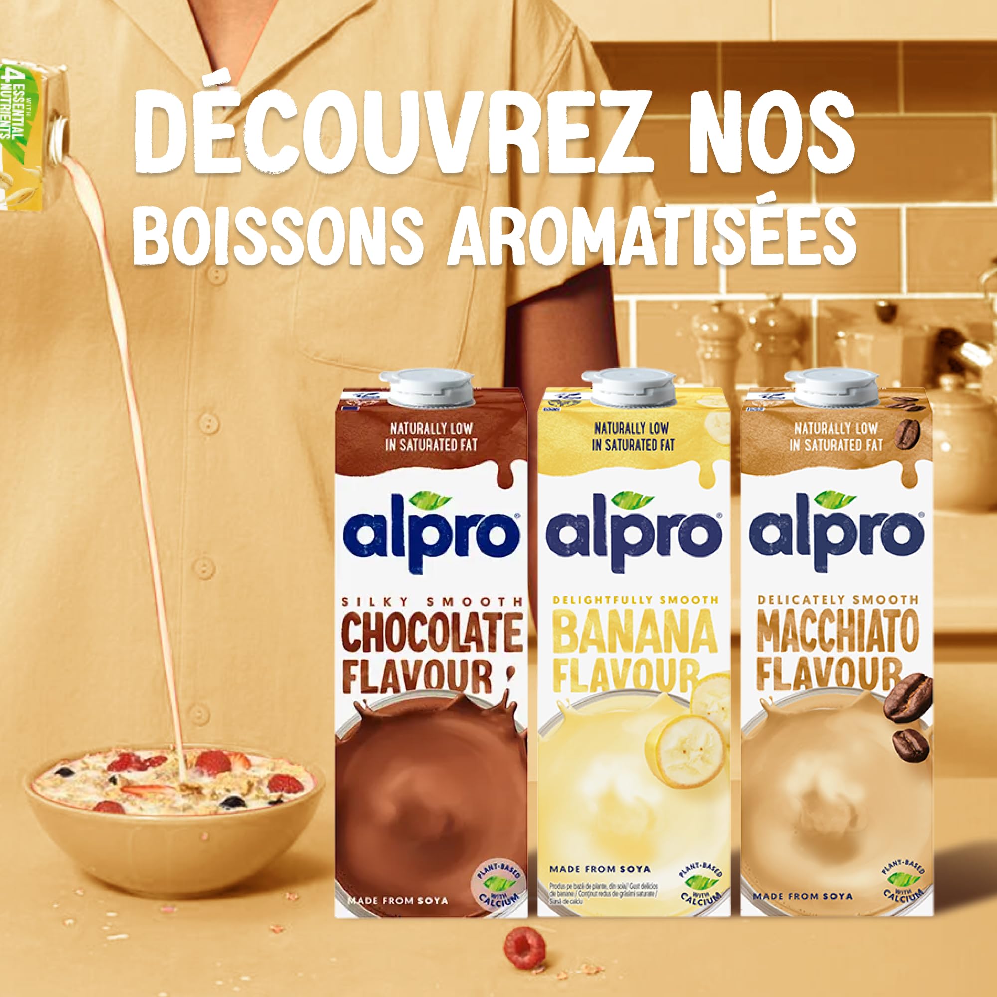 Alpro - Boisson Végétale - Soja Vanille - 1L - Lot de 8x1L