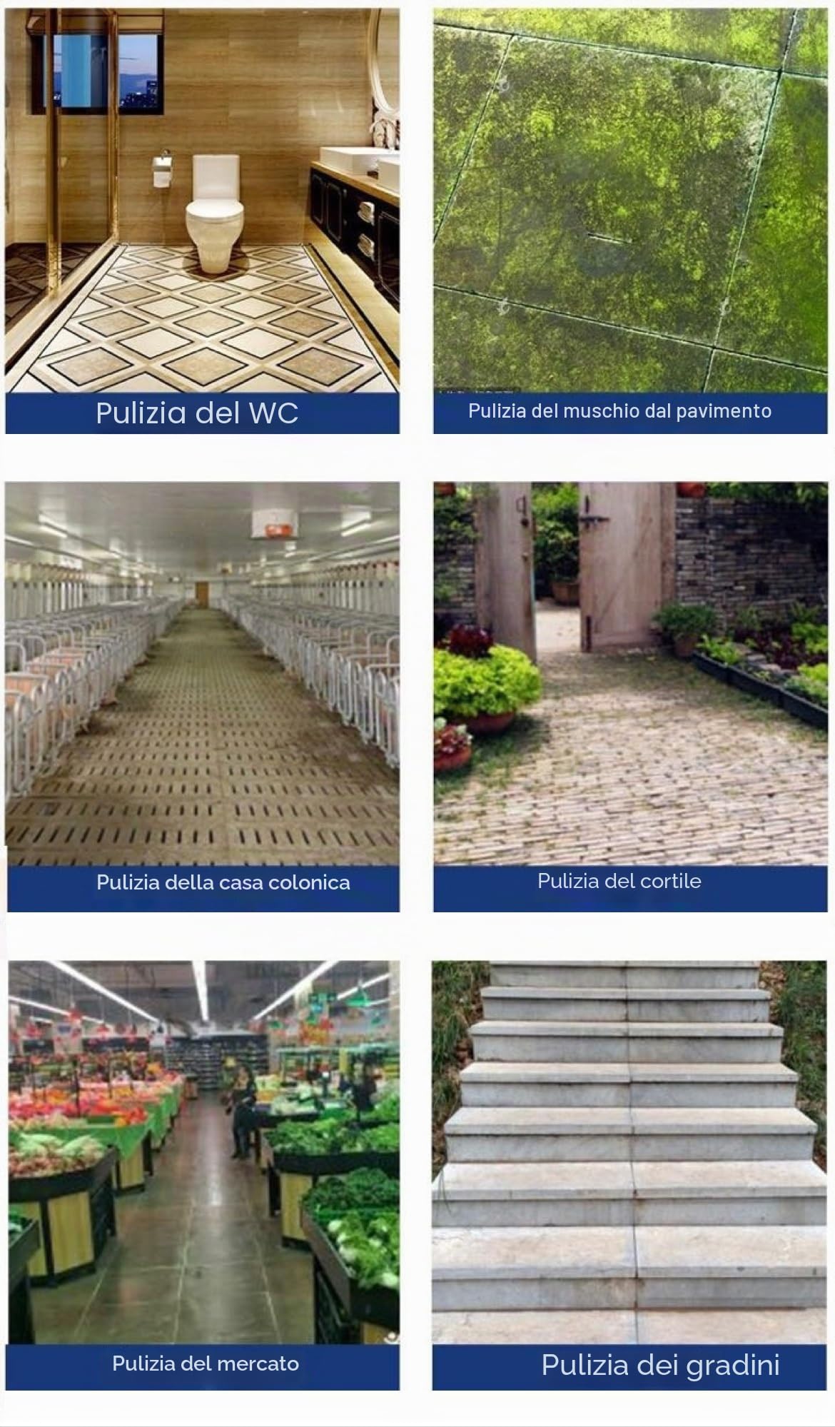 Scopa da giardino con setole rigide in metallo per rimuovere erbacce e muschio, resistente anche su doccia, parete, garage, cortile, patio (solo testa 20,3 cm)