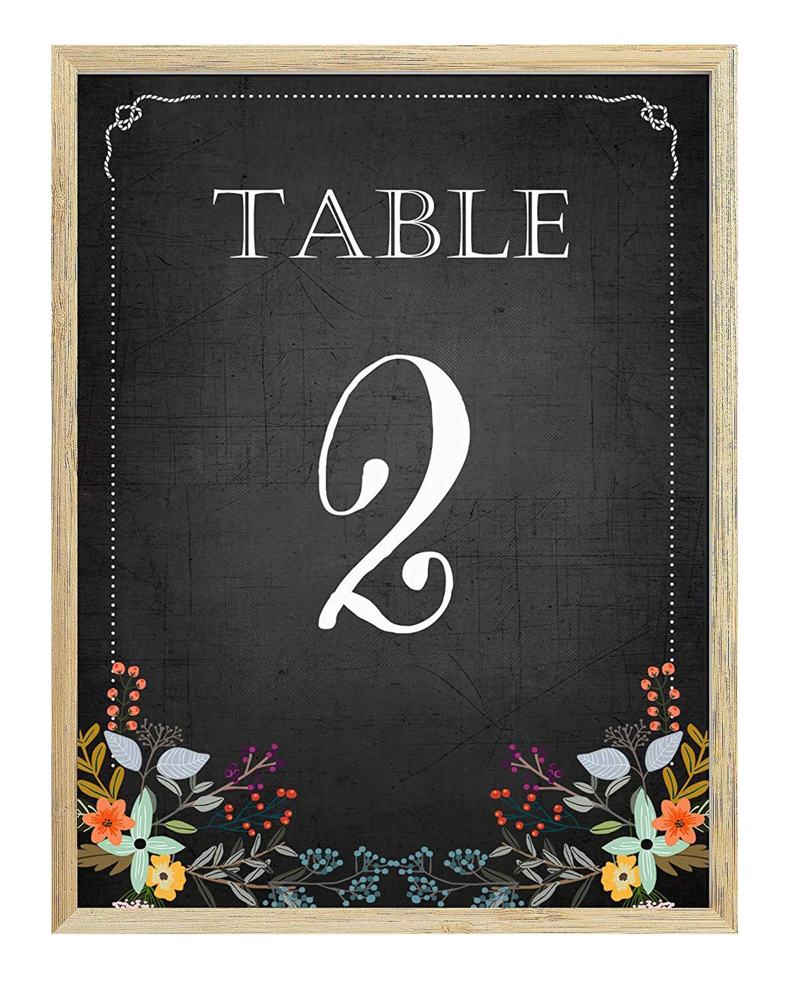 Darling Souvenir, Chalkboard Style 1-12 Table Numbers Chalk Board Wedding Reception Decor Table Cards (4x6 Inches)