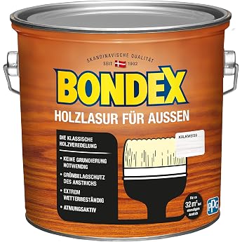 Bondex Wood Stain for Outdoor Use Lime White 2.50 L - 377942