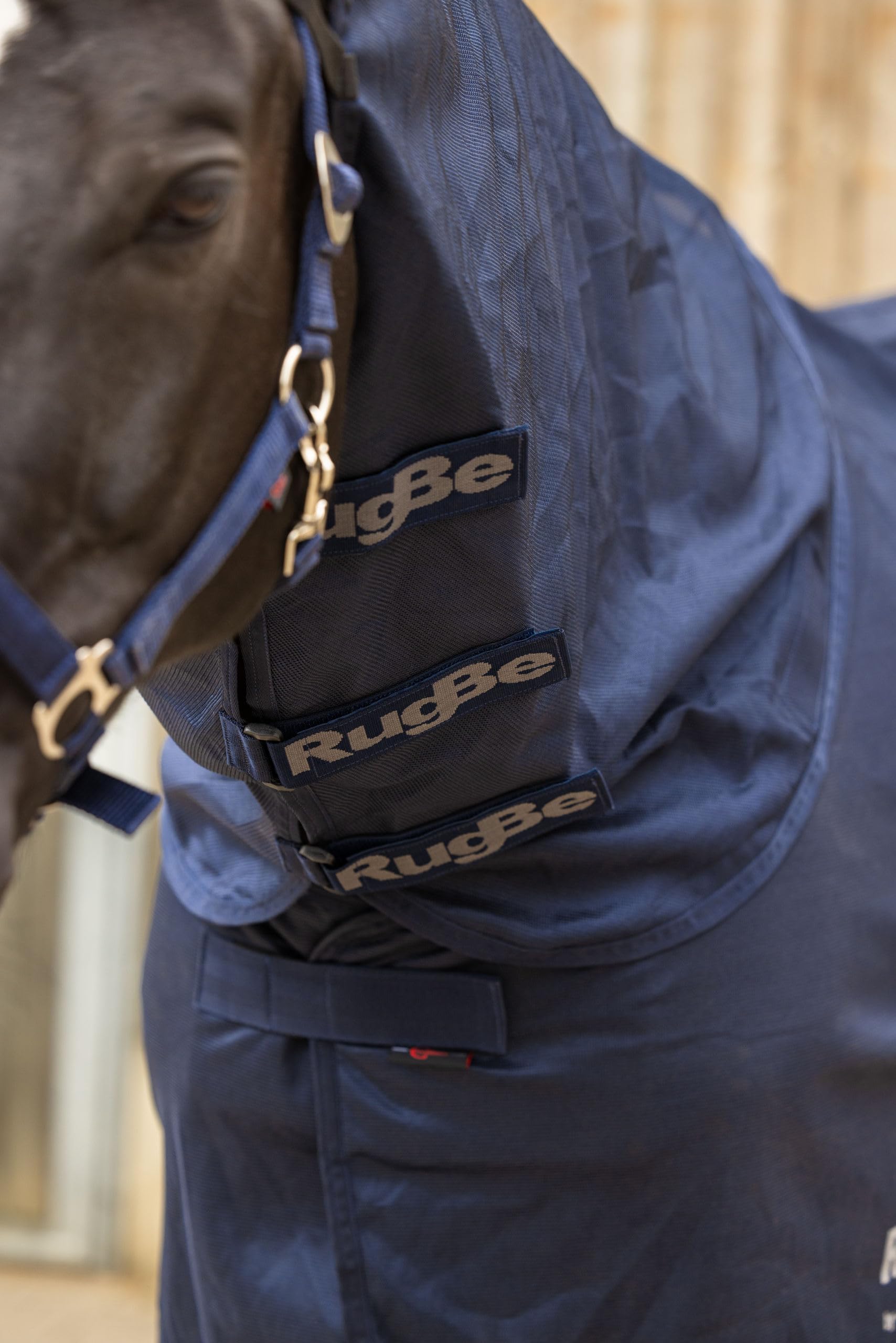 Covalliero Manta antimoscas RugBe Superfly, Manta para Caballos, Manta de Montar, Azul Marino, 135 cm, 185 cm, Caballo, Lavable a máquina a 30 °C