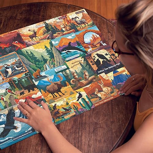 Miniatura 6 de Rompecabezas de 1000 piezas de los parques nacionales estadounidenses para adultos, póster de viaje de PICKFORU rompecabezas de paisaje de Zion