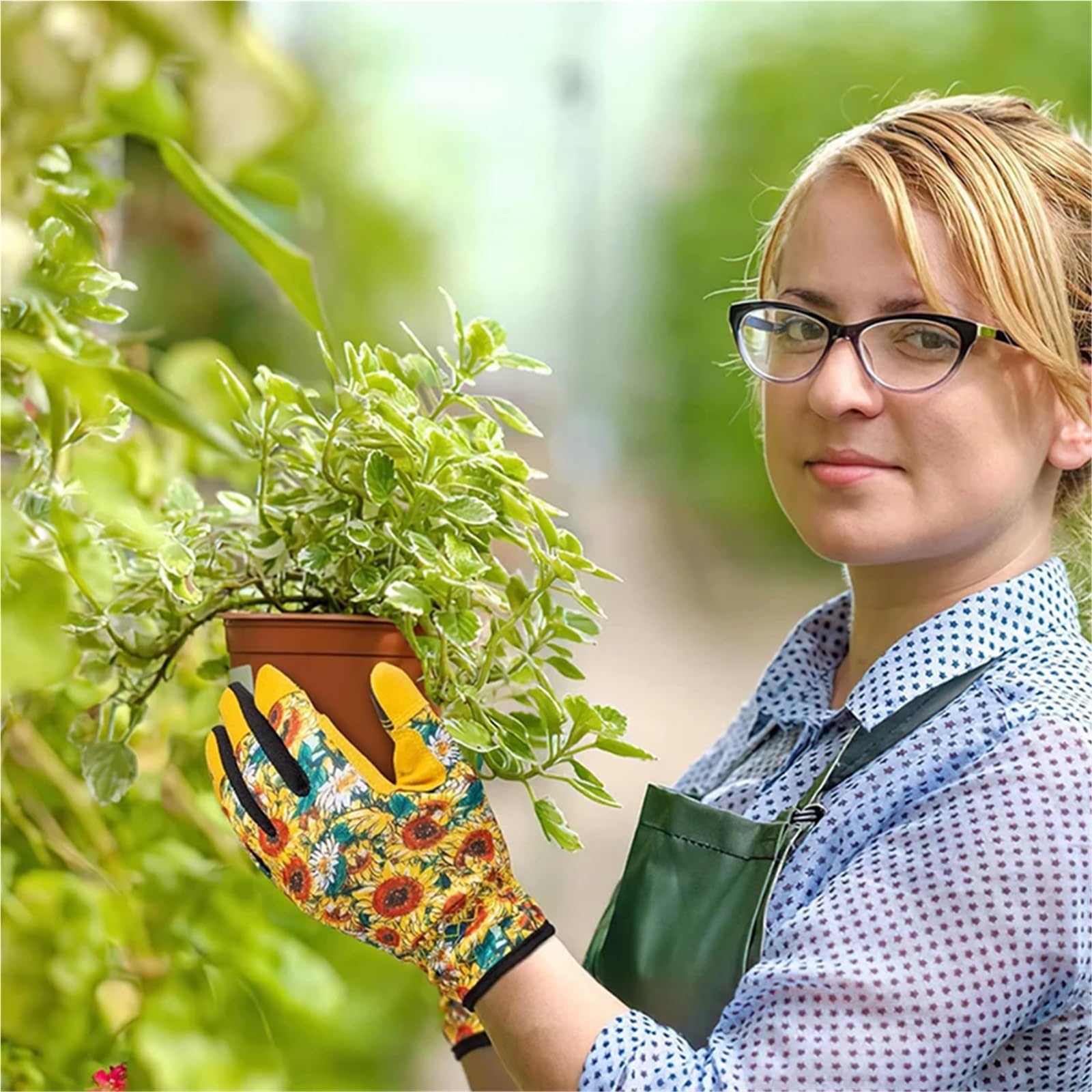 Guantes de jardinería for hombres y mujeres, poda rosas, a prueba espinas, guantes for trabajar en el jardín, herramientas trabajo protección Industrial, 1 par para Hombre y Mujer(S)