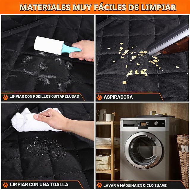 Foto 7 de 7 de UIHOL Protector Universal de Asientos Coche para Perros, Impermeable, Funda Antideslizante, Anti-Razguños