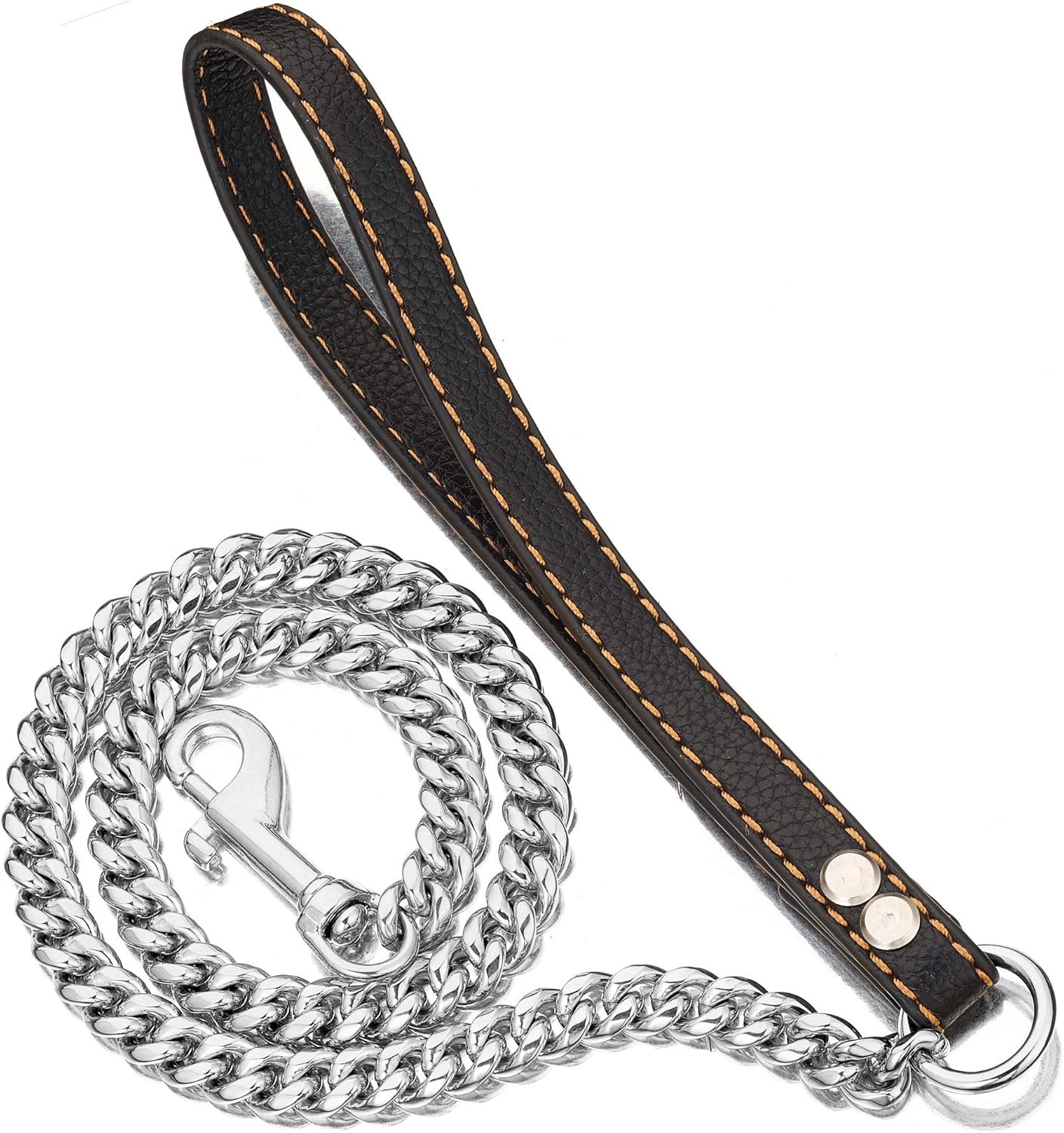 PRADOG Chain Dog Leash Metal Chew Proof 12MM Heavy Duty Pet Leash Chain